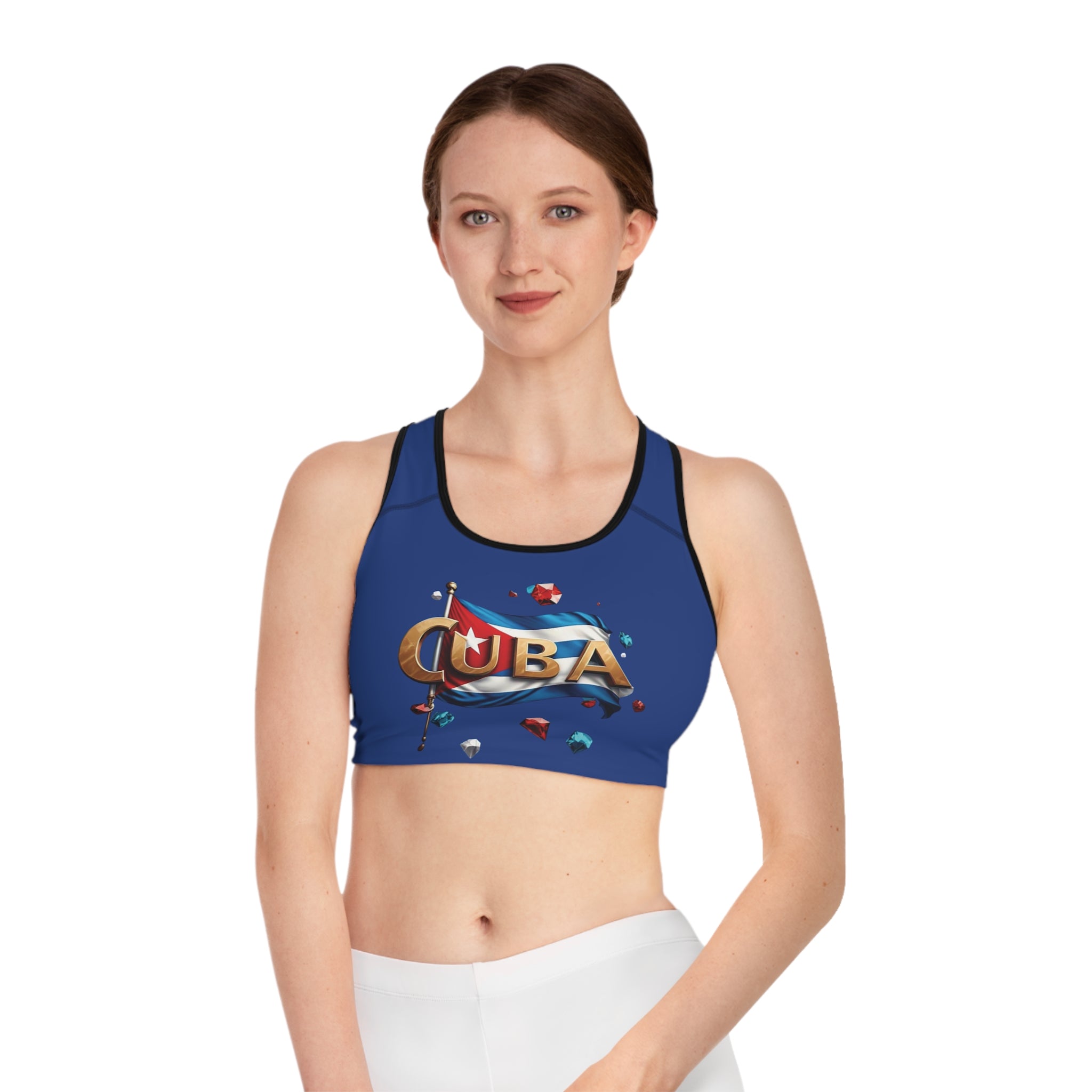 Sujetador deportivo con la bandera de Cuba