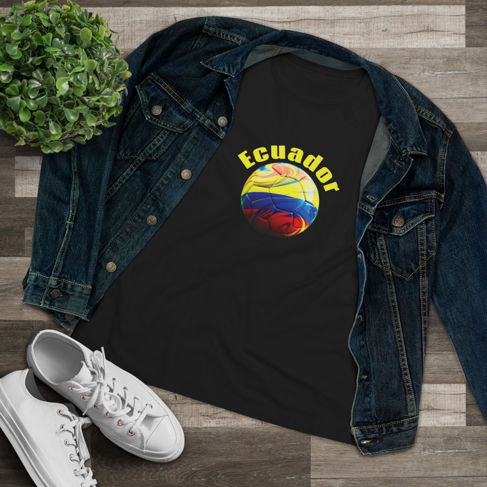 Ecuador Soccer Ball Graphic Tee