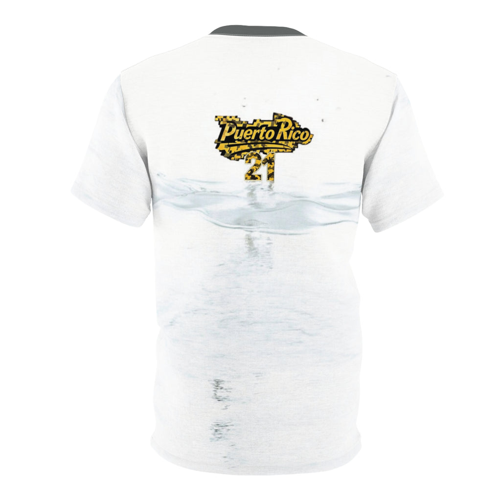 Camiseta unisex con temática acuática de Puerto Rico, cortada y cosida