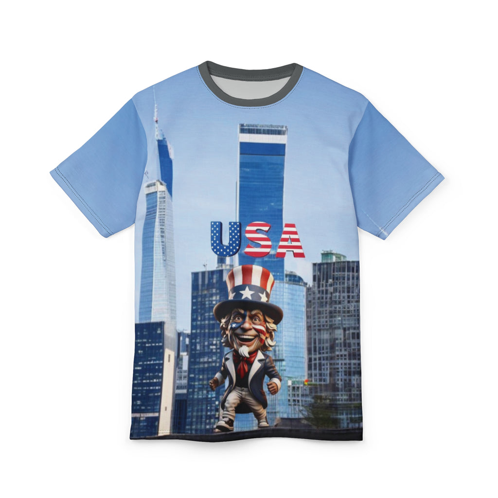 Patriotic USA Unisex Cut & Sew Tee – Perfect for Independence Day Celebrations