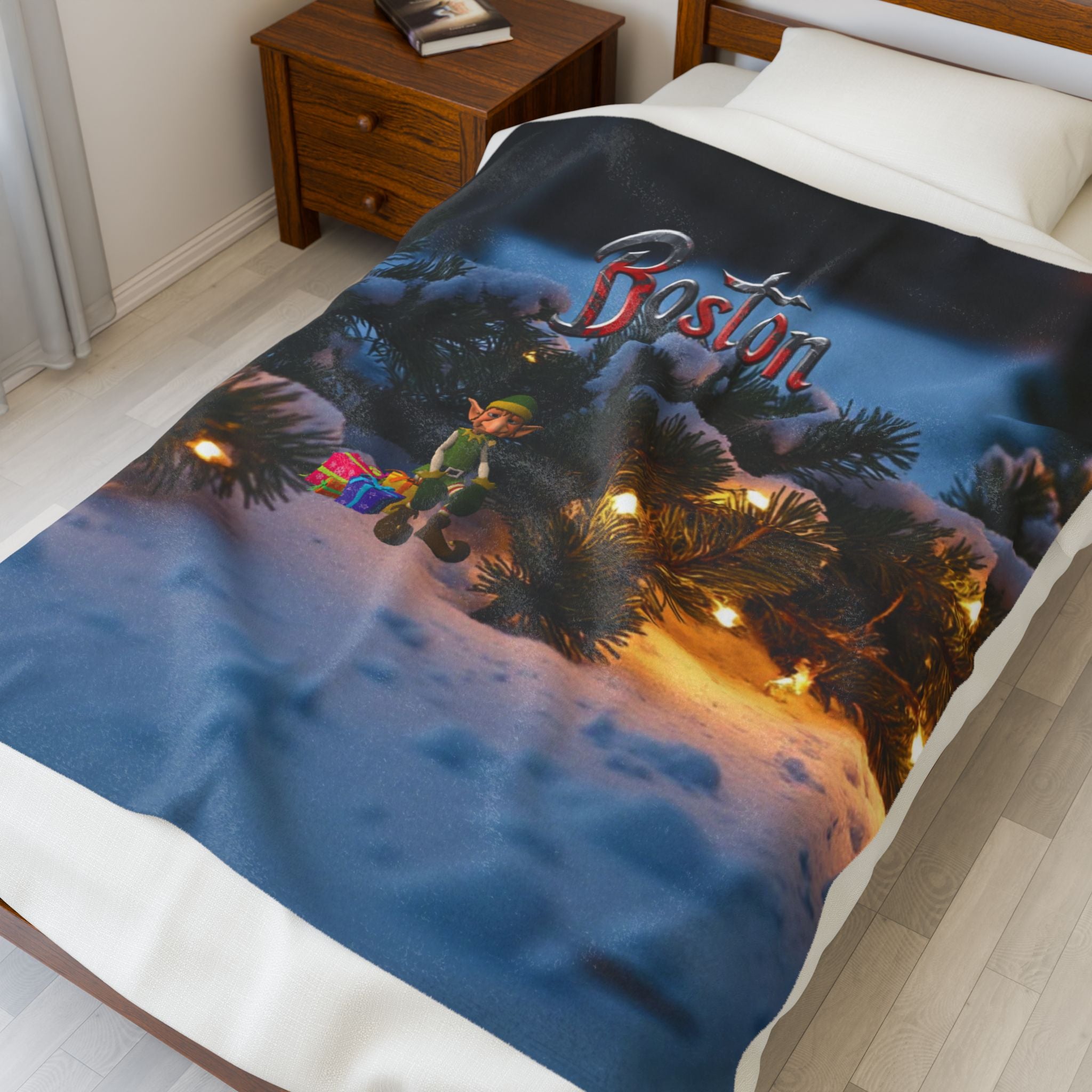 Cozy Boston Elf Velveteen Plush Blanket