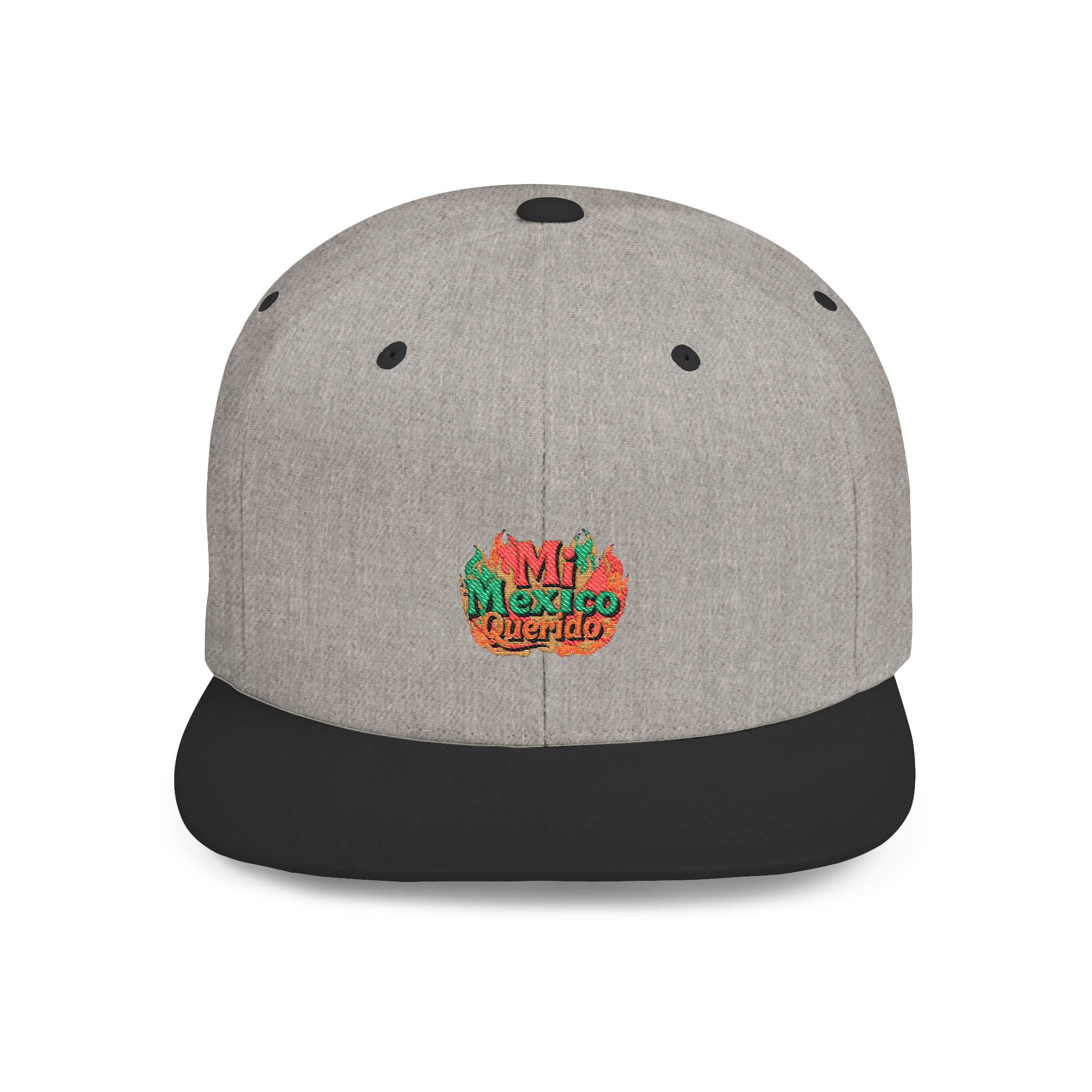 Gorra Snapback de visera plana - Gorra bordada "Mi México Querido" para amantes de la aventura