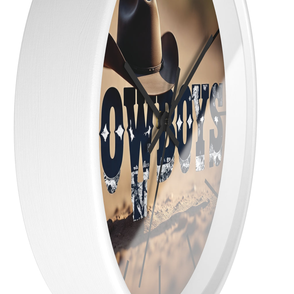 Cowboy-Themed Wall Clock, Rustic Home Decor, Cowboy Gift, Western Decor, Unique Timepiece for Country Lovers