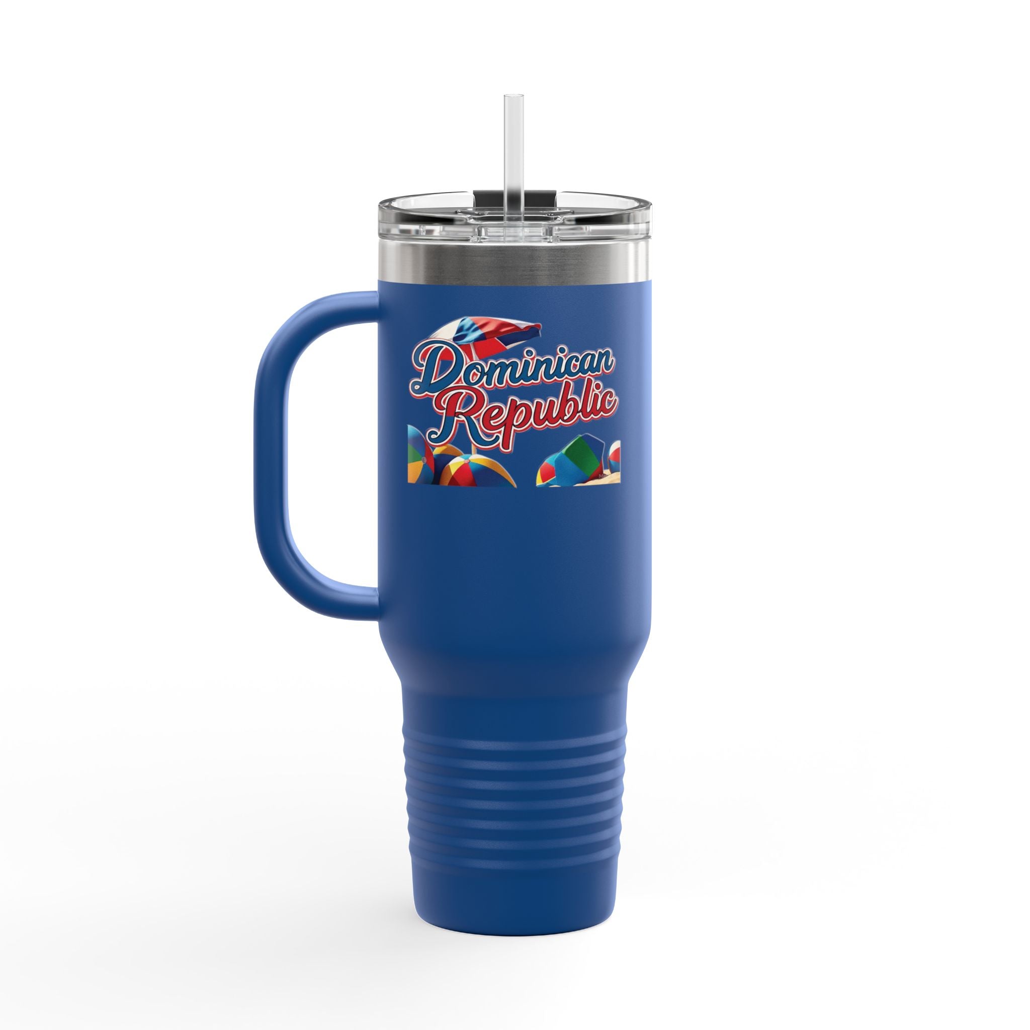 Taza térmica de viaje de República Dominicana - 40 Oz  Perfecta para la playa y viajes