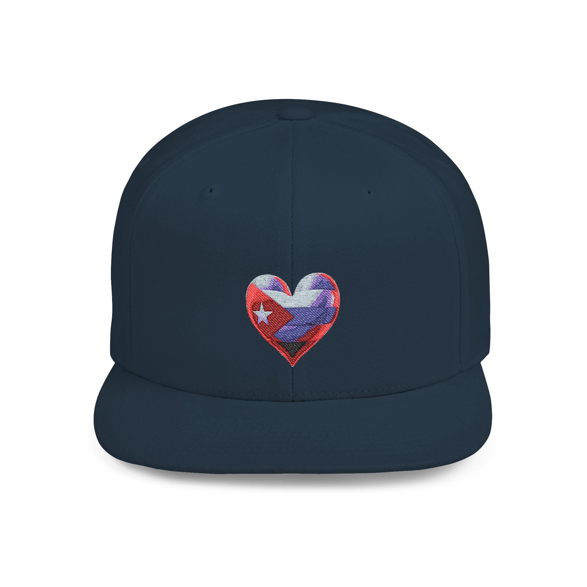 Gorra Snapback con diseño de corazón y bandera cubana - Talla para adultos