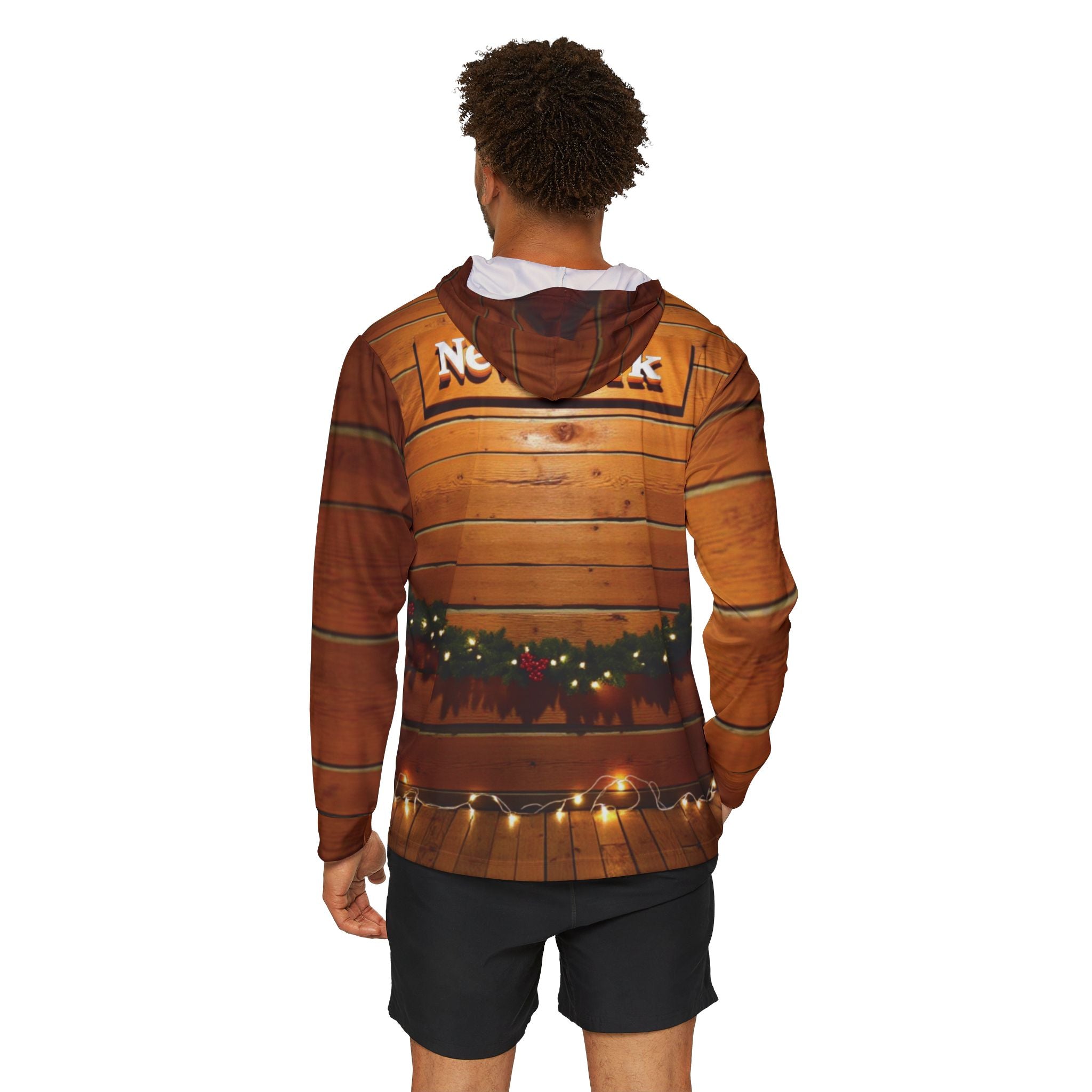 New York Christmas Wooden Wall Hoodie