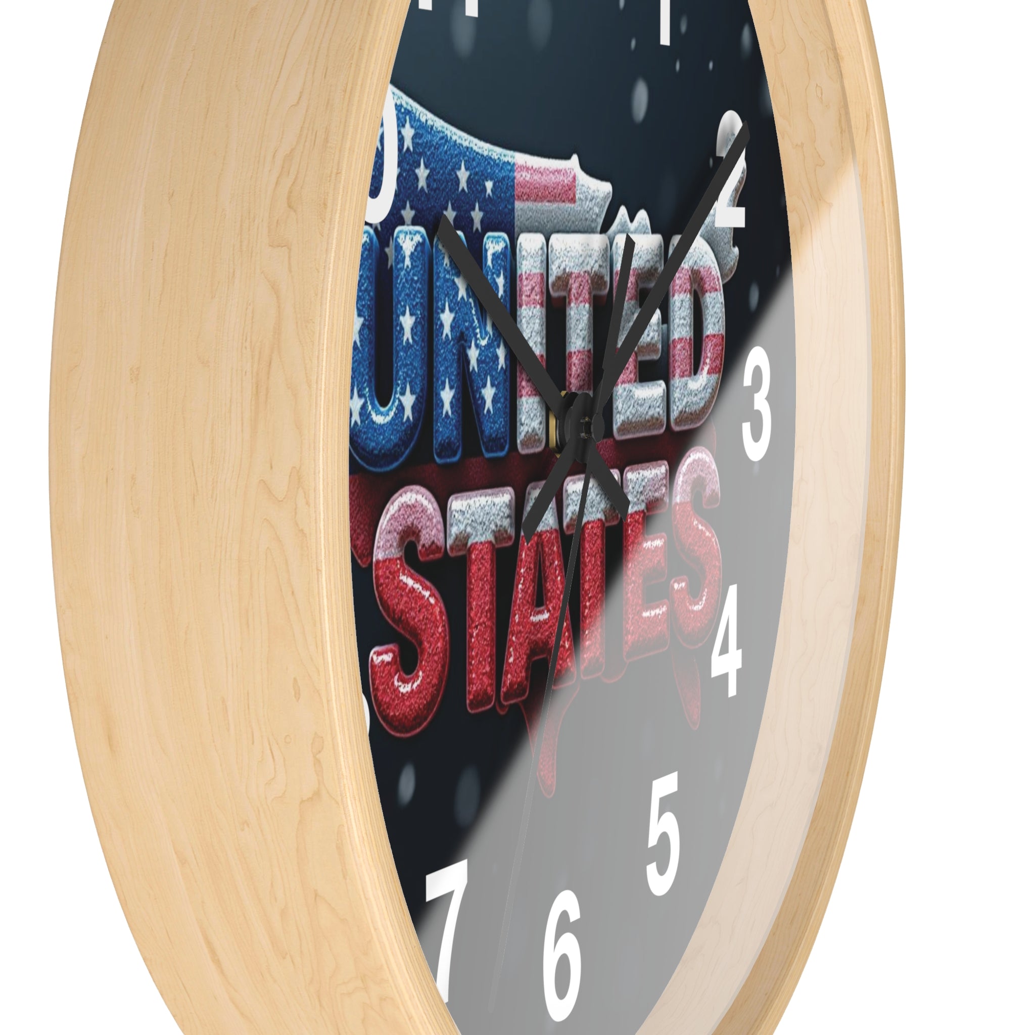 Patriotic United States Wall Clock - Perfect for Home or Office Decor