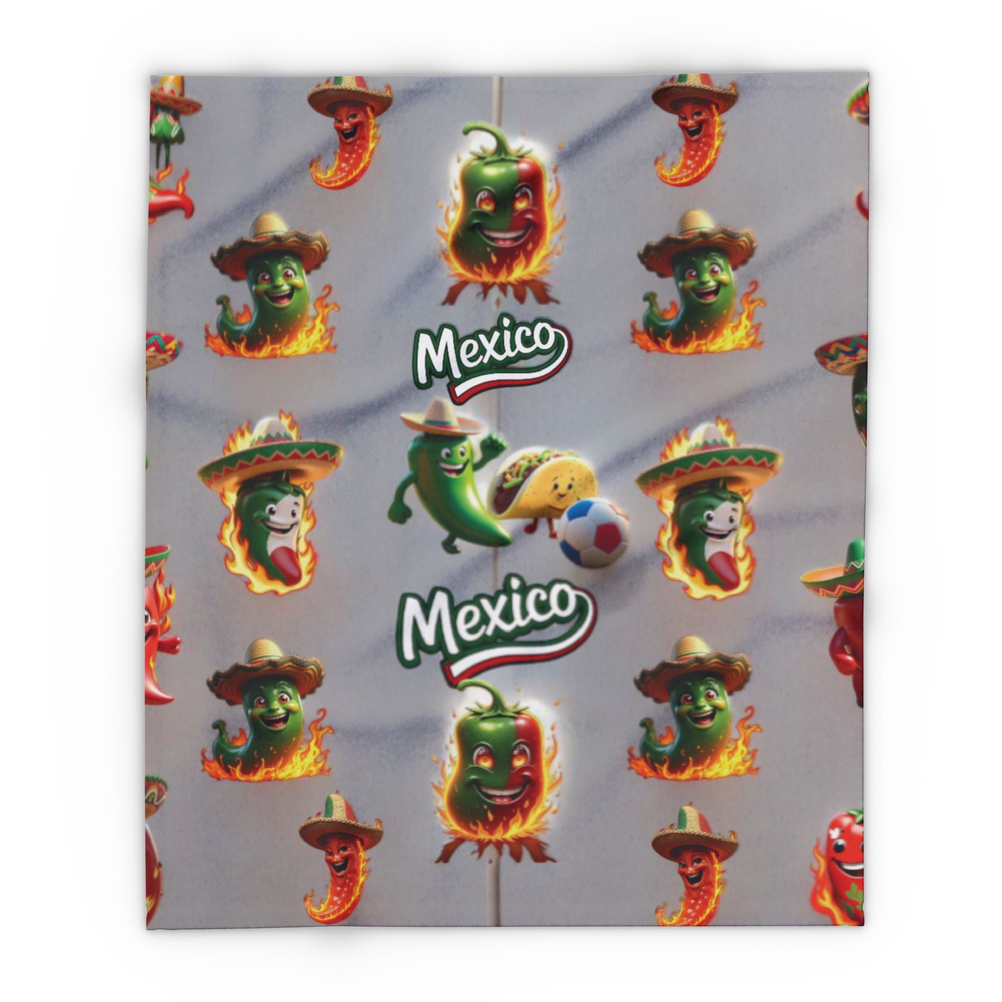 Colorful Mexican-themed Arctic fleece blanket - perfect for cozy celebrations