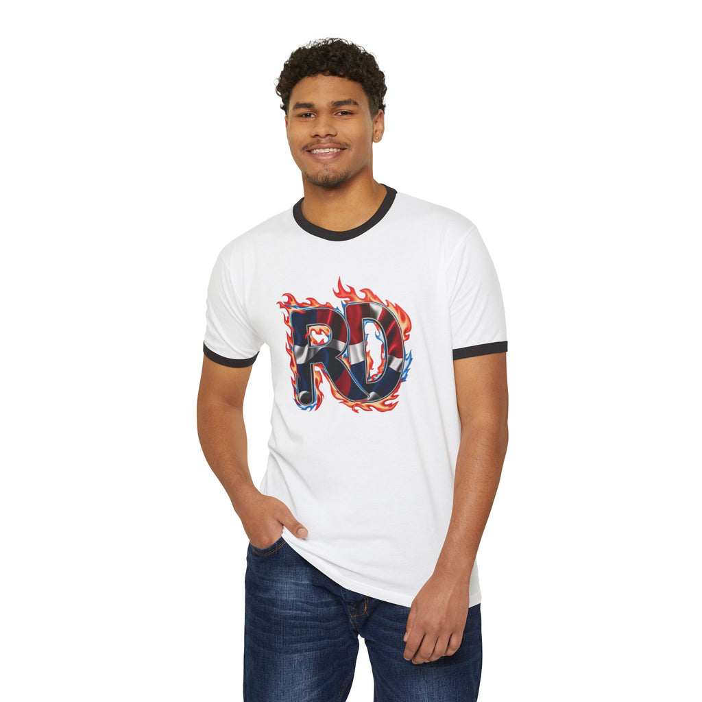 Camiseta unisex de algodón con diseño de llama de República Dominicana - Ropa informal de moda