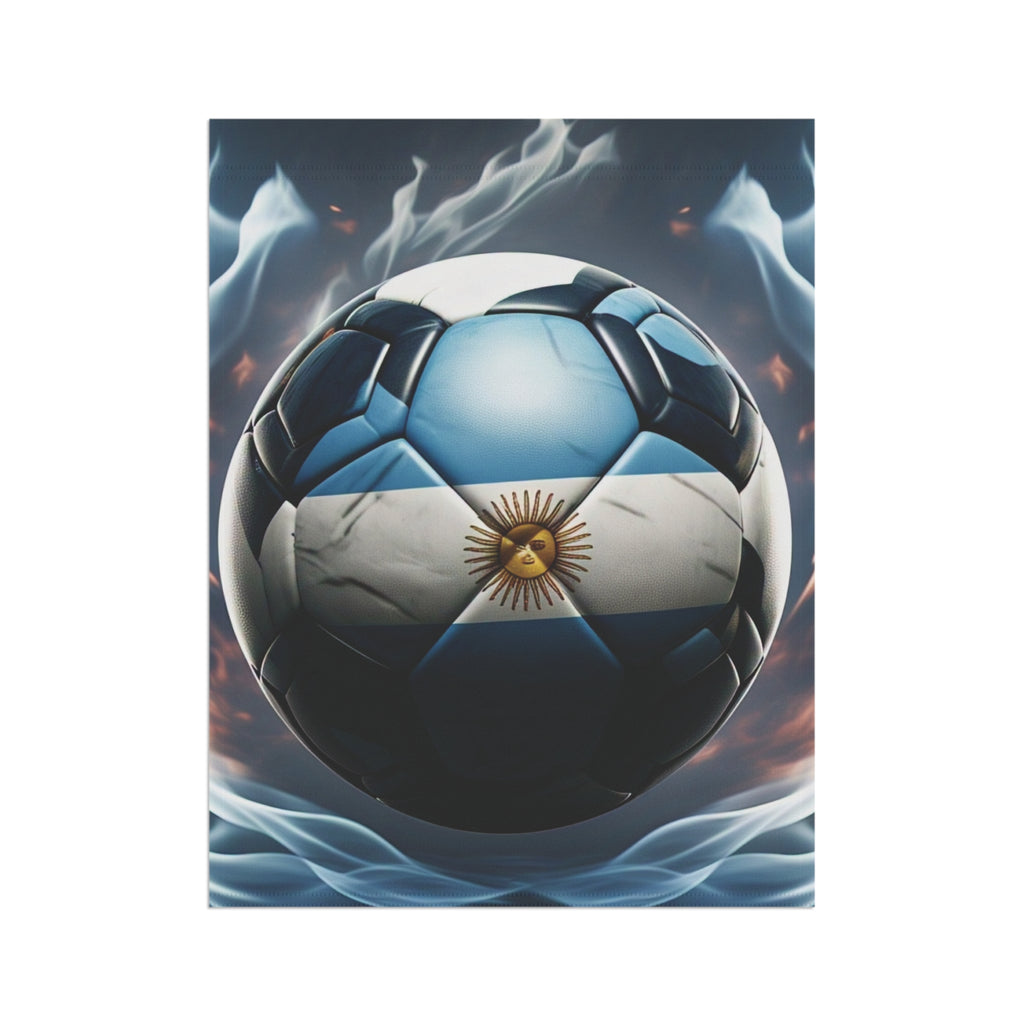 Argentina Soccer Ball Garden Flag – Football Fan Garden Banner