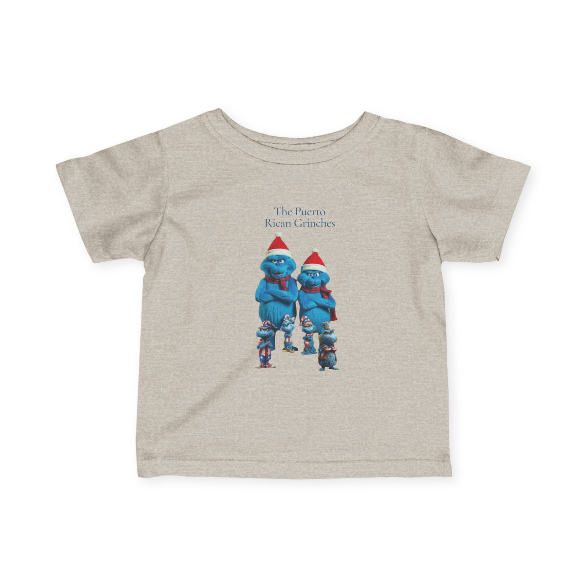 Infant Tee —  Cute Blue puerto rican Grinch Baby Shirt