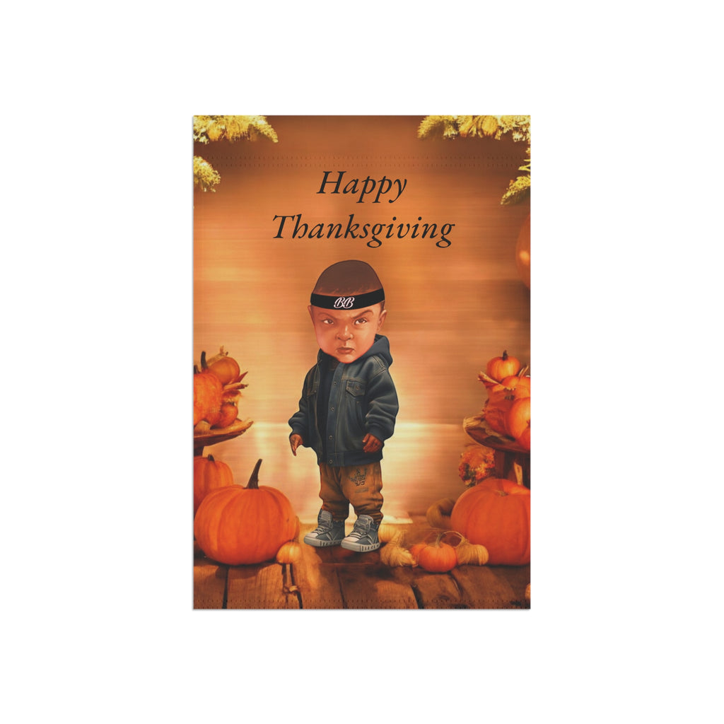 House Banner - Beautiful Welcome Sign for Garden and Home with Baby on Thanksgiving Day