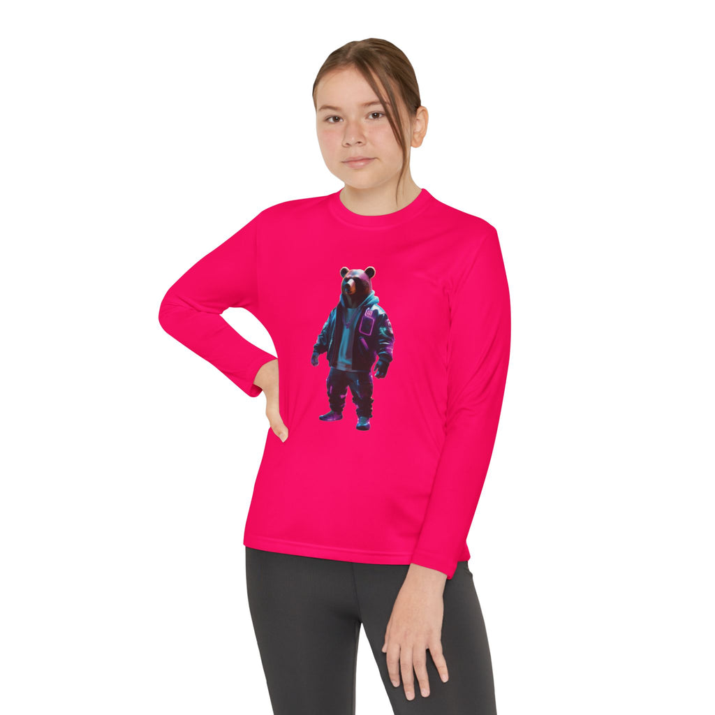 Youth Tee - Cute Bear Design for Girls, Gift for Any Occasion