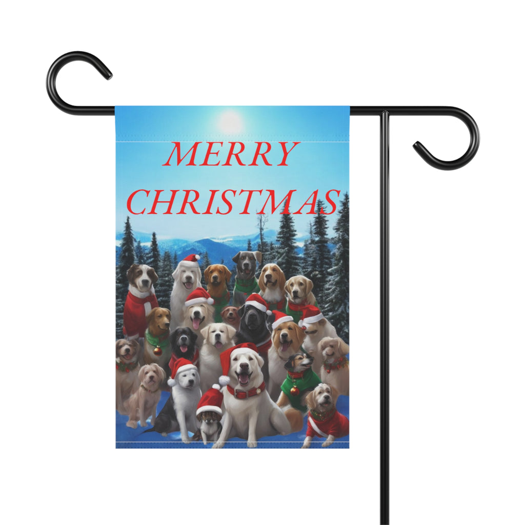 Garden Banner Christmas Dogs