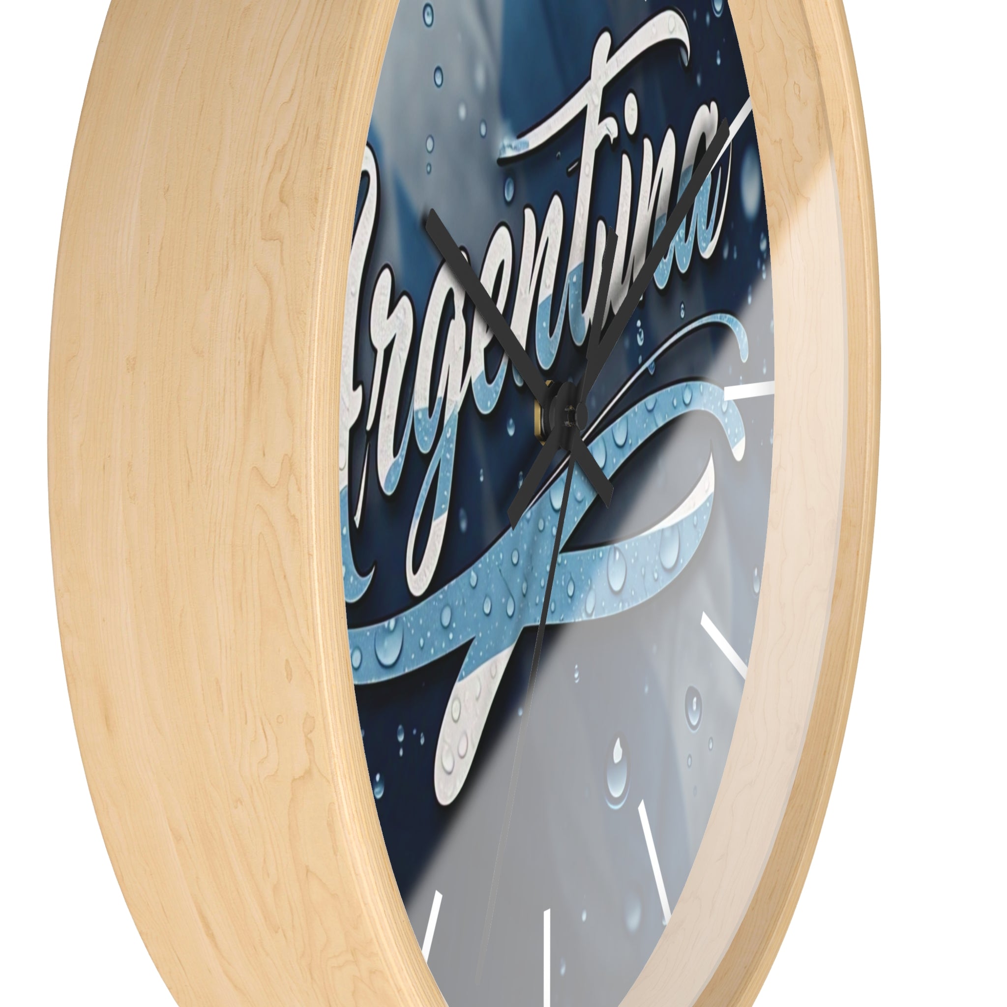 Reloj de pared argentino con temática acuática: elegante decoración para el hogar, mecanismo silencioso, diseño moderno, regalo ideal para