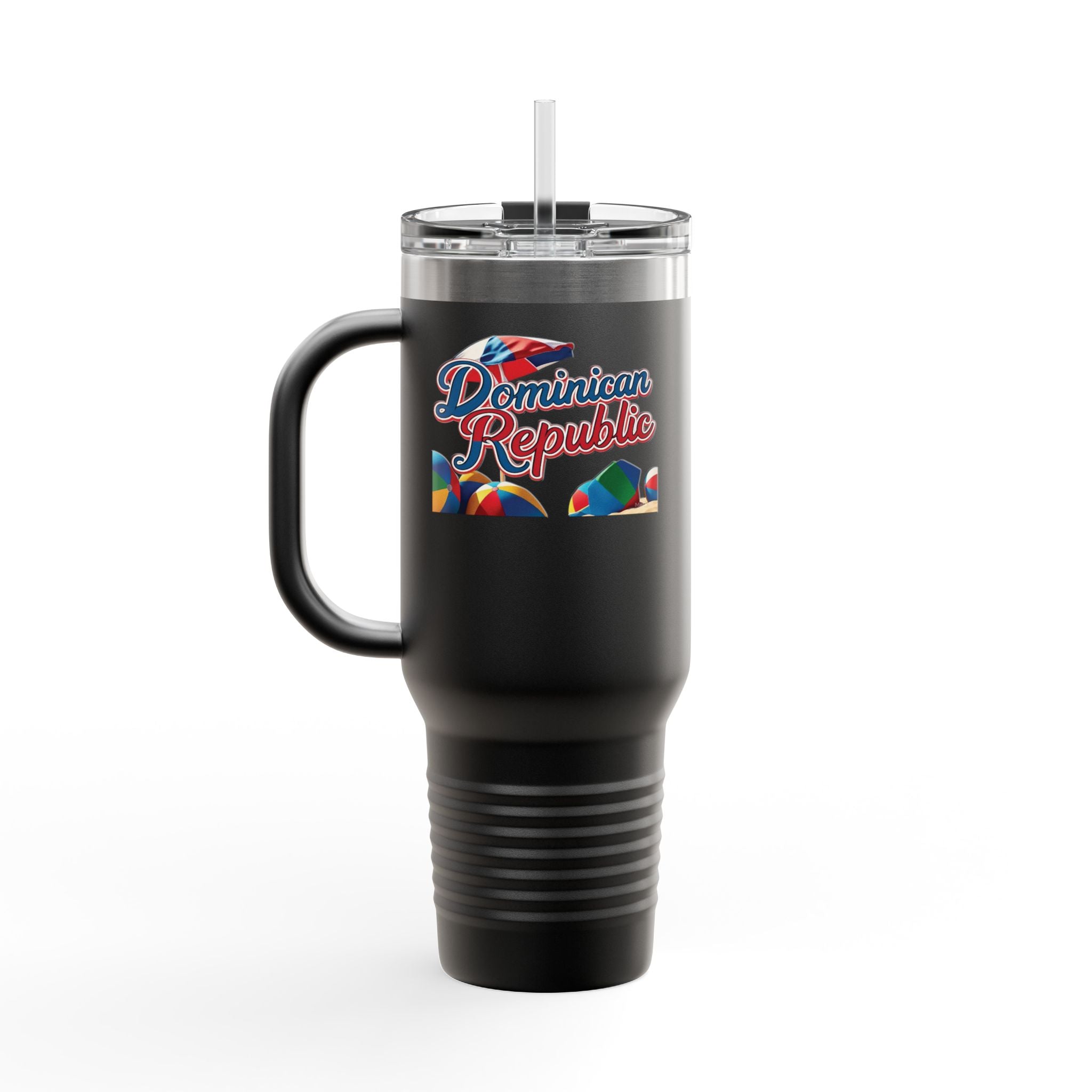 Taza térmica de viaje de República Dominicana - 40 Oz  Perfecta para la playa y viajes