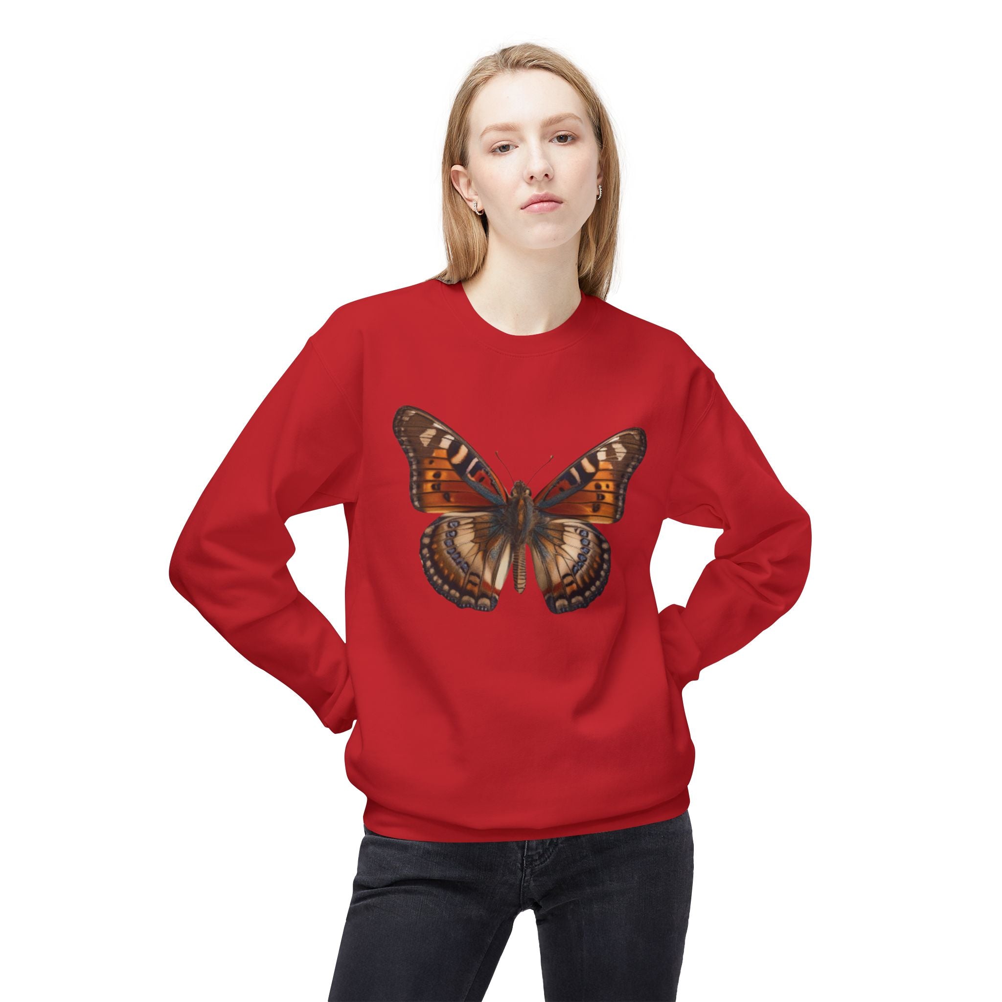 Butterfly Crewneck Sweatshirt for Women 