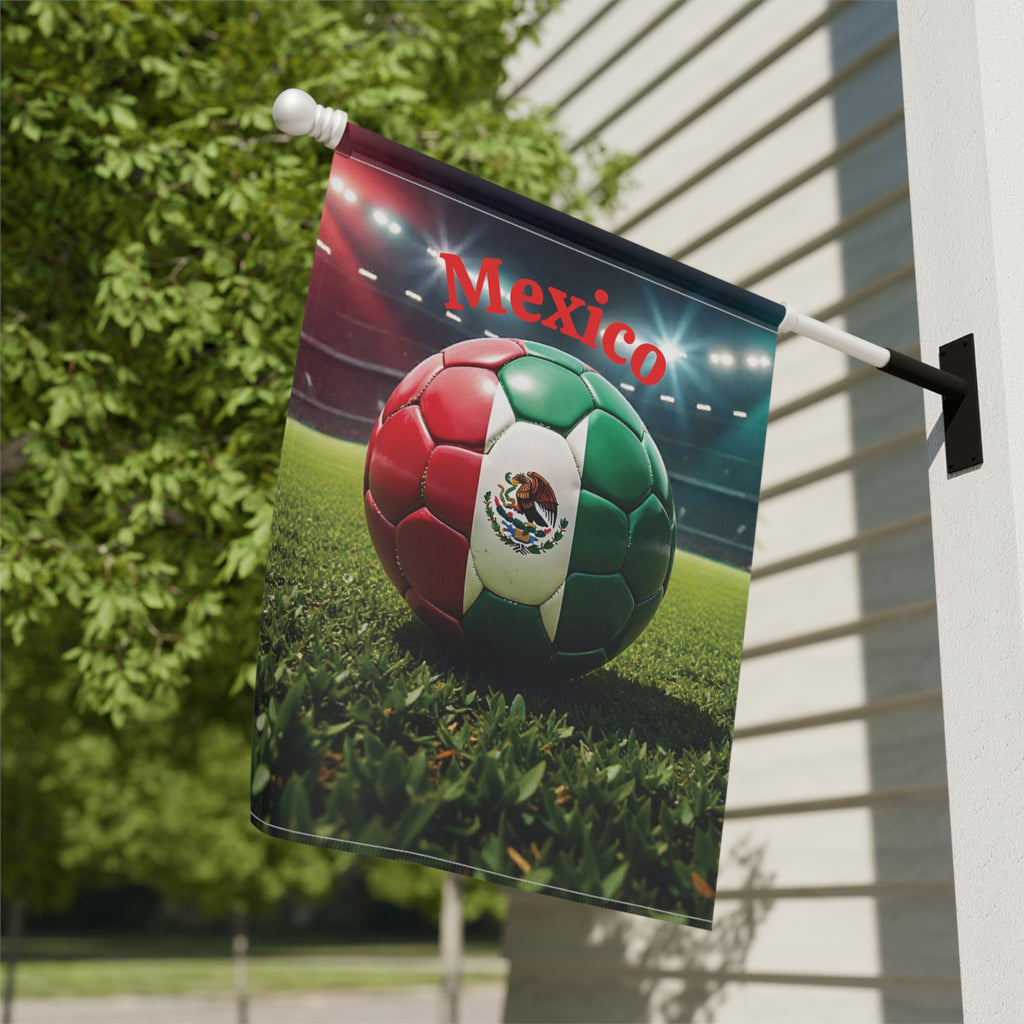 Mexico Soccer Garden Flag – Patriotic Football Yard Banner