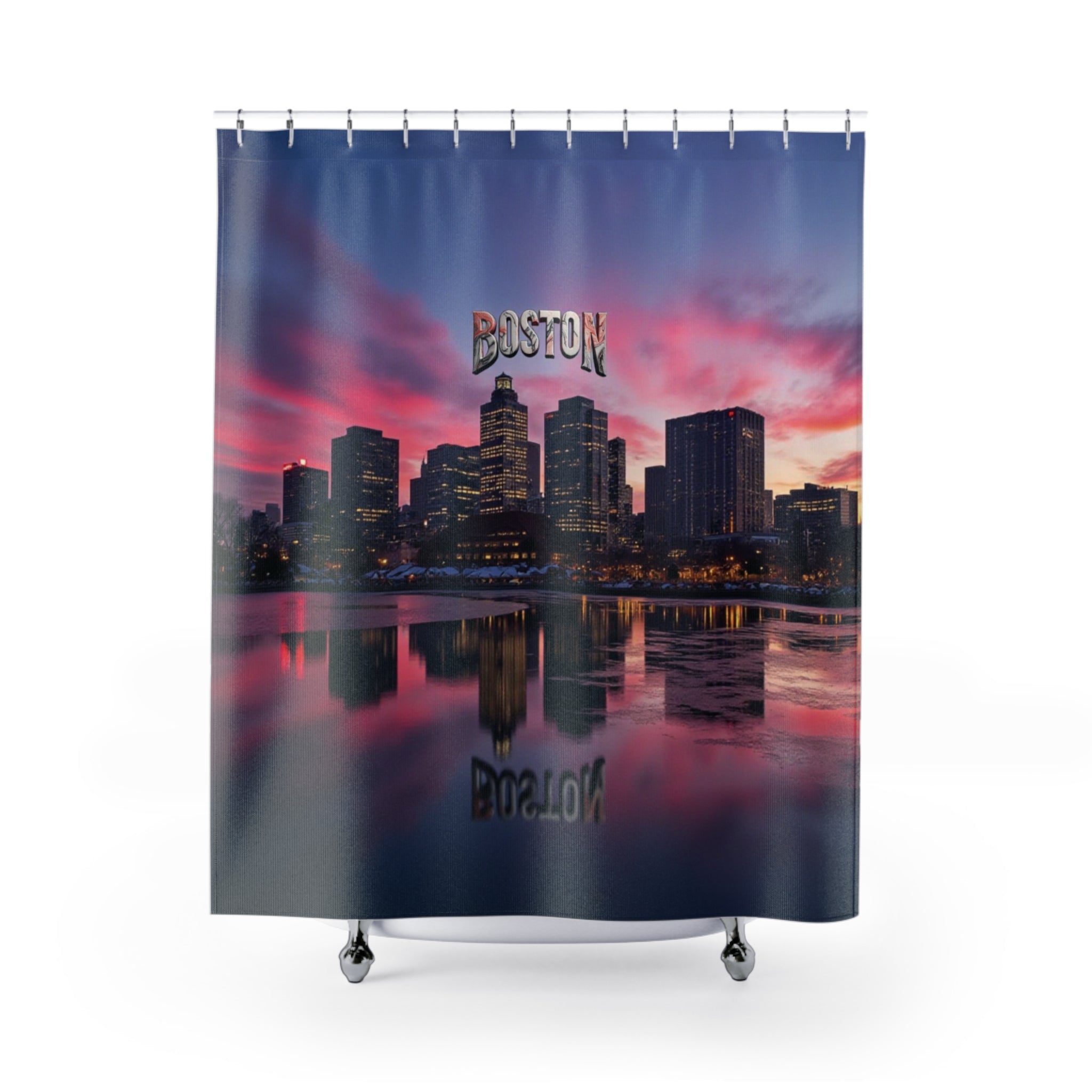 Boston Cityscape Shower Curtain - Urban Home Decor