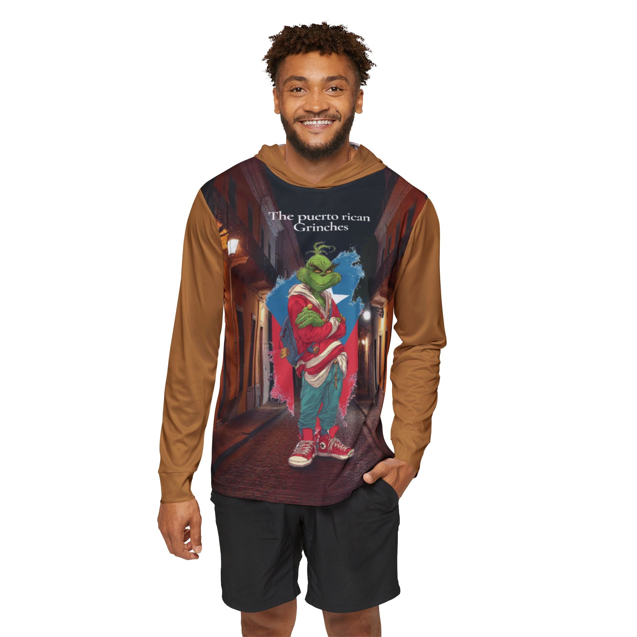 Puerto Rican Grinches Hoodie — Holiday Street-Style Men’s Warmup Hoodie