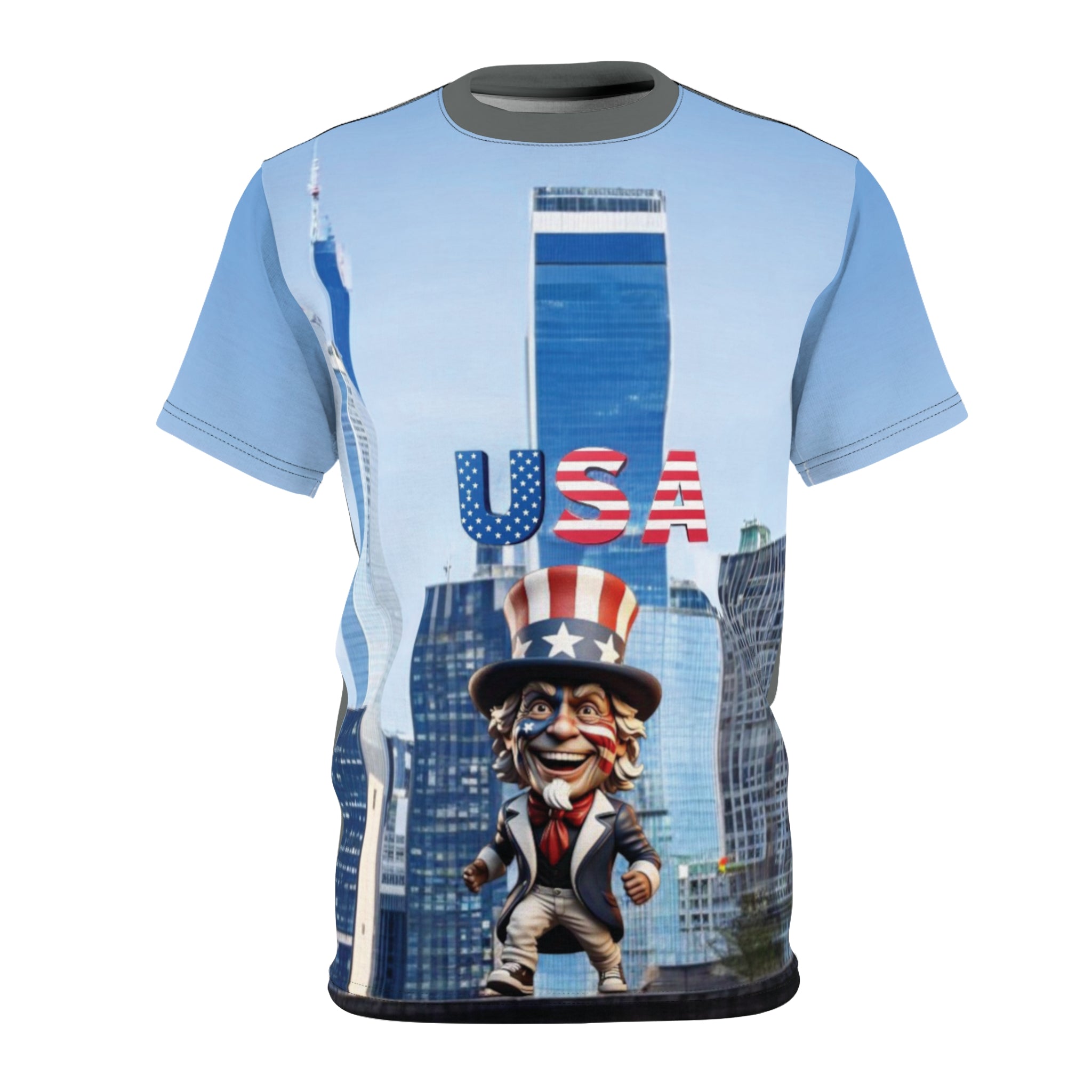 Patriotic USA Unisex Cut & Sew Tee – Perfect for Independence Day Celebrations
