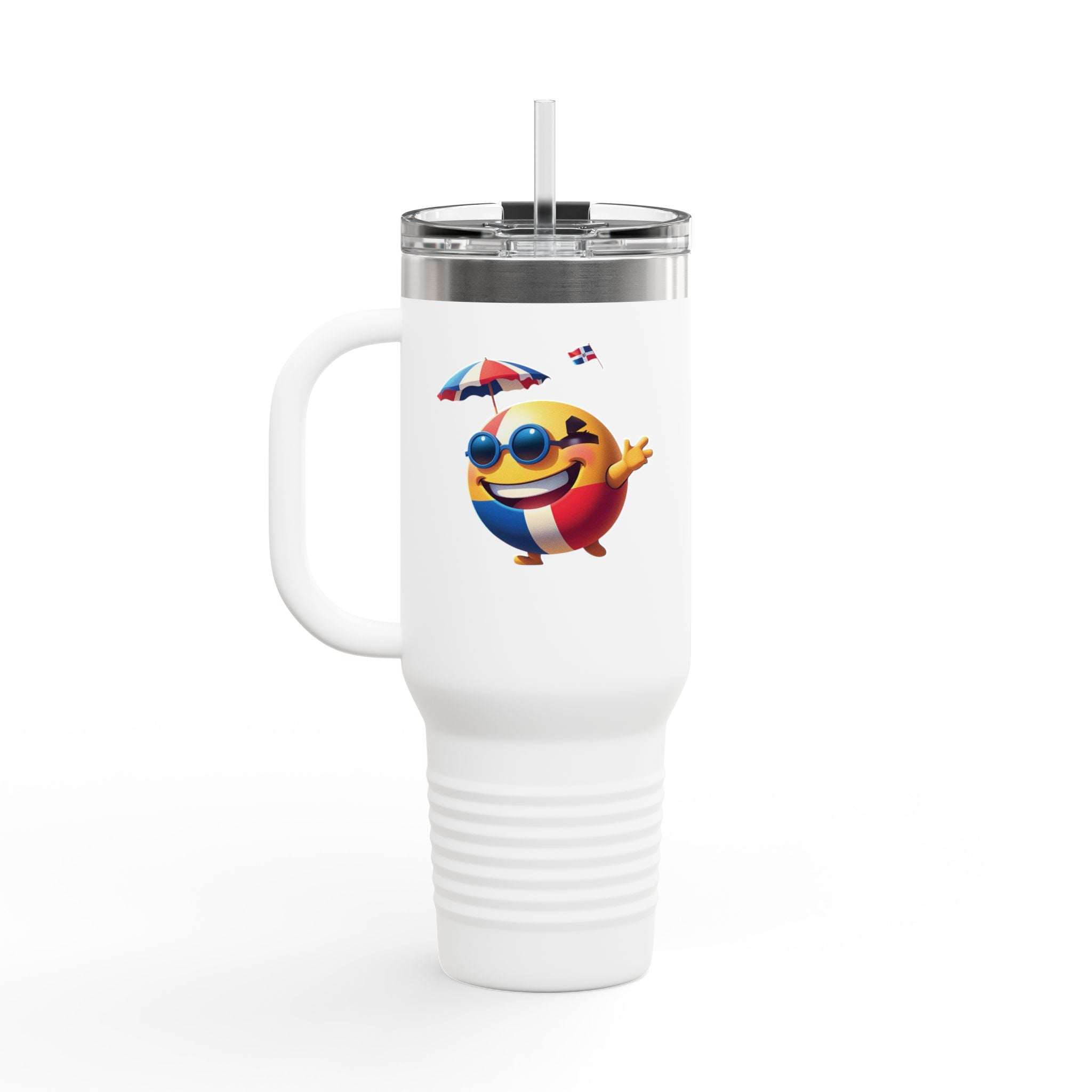 Taza térmica de viaje de República Dominicana - 40 Oz  Perfecta para la playa y viajes