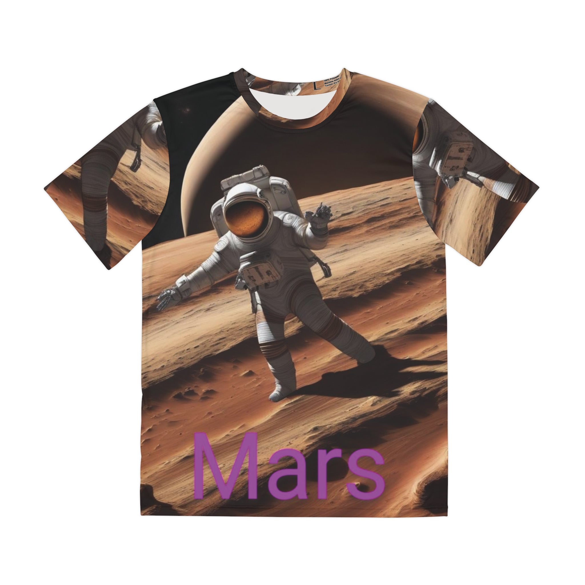 Men's Tee Shirt, with a beautiful image of the planet Mars 