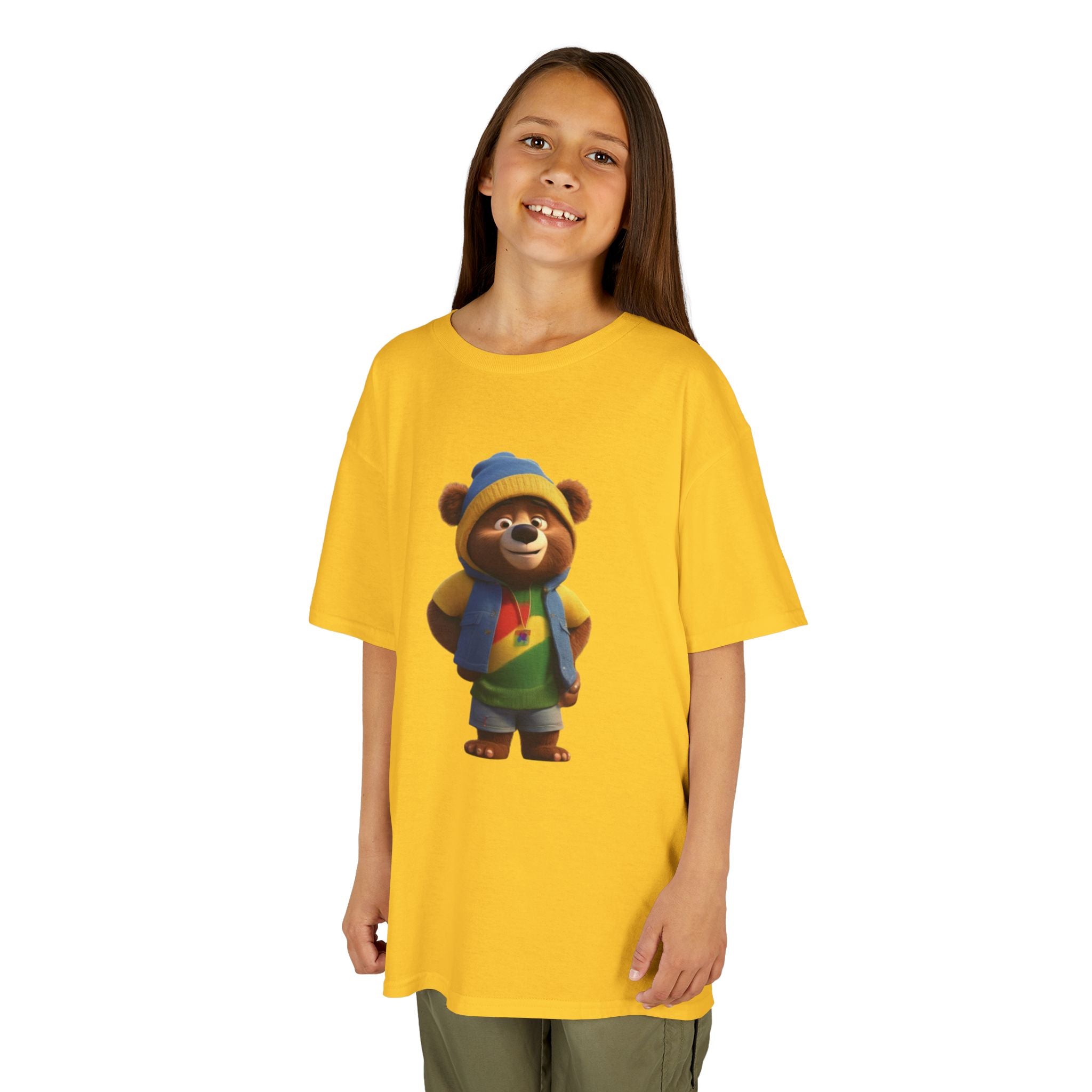 Kids T-Shirt Bear Image Funny Gift for Christmas or Birthdays 
