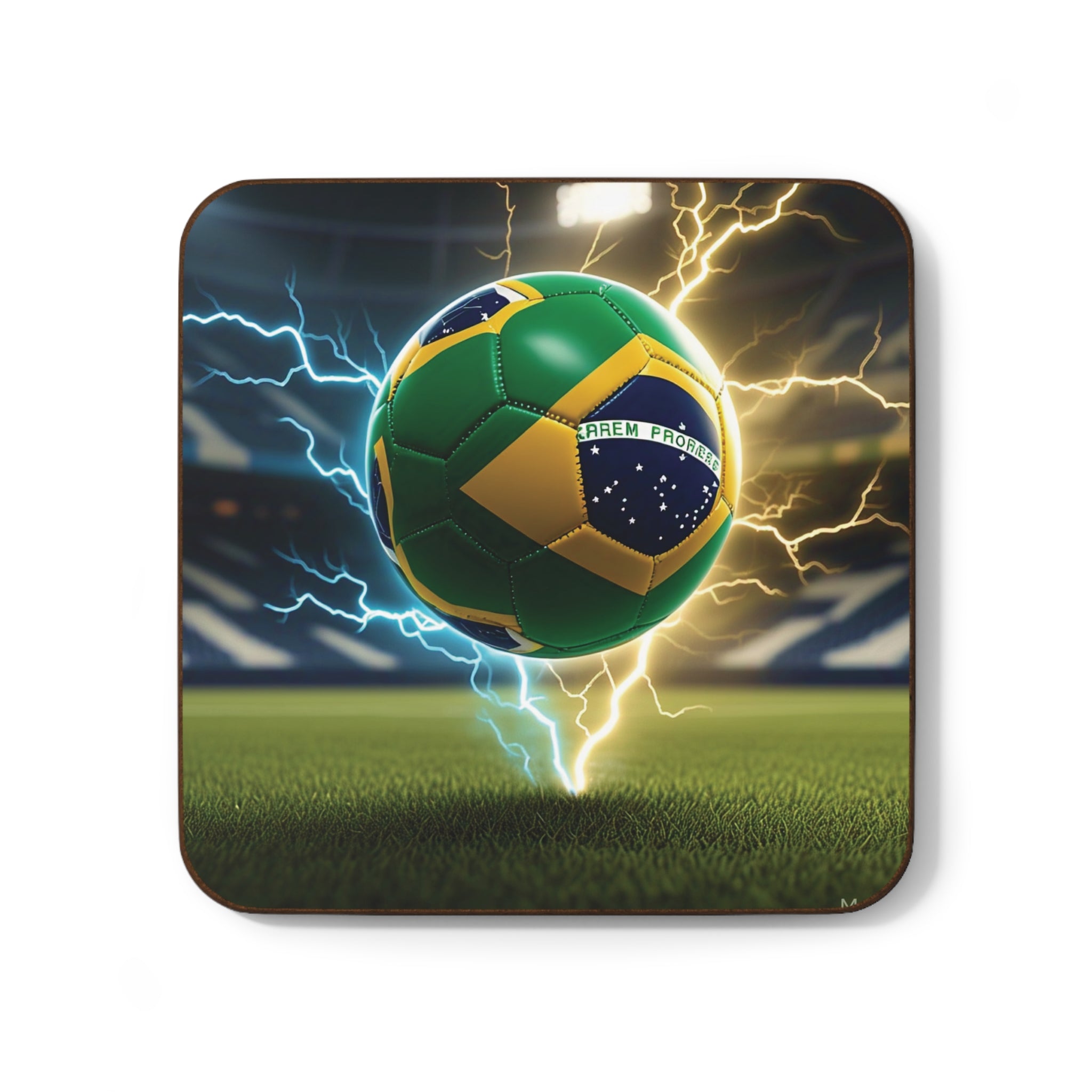 Paper snowflake holder with soccer theme - Lightning design for sports parties