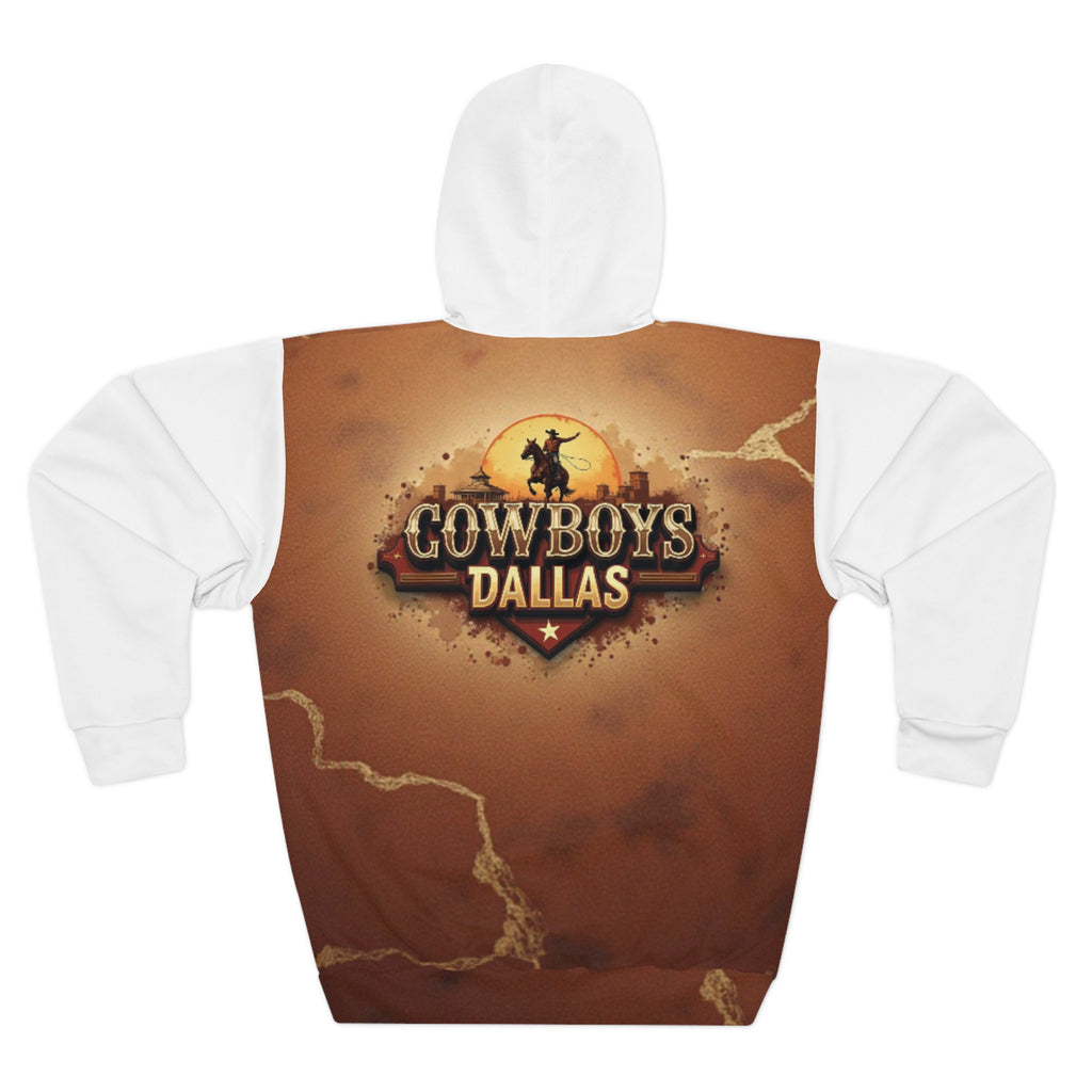 Dallas Unisex Pullover Hoodie, AOP Sweatshirt, Team Apparel, Sportswear, Casual Outfit, 