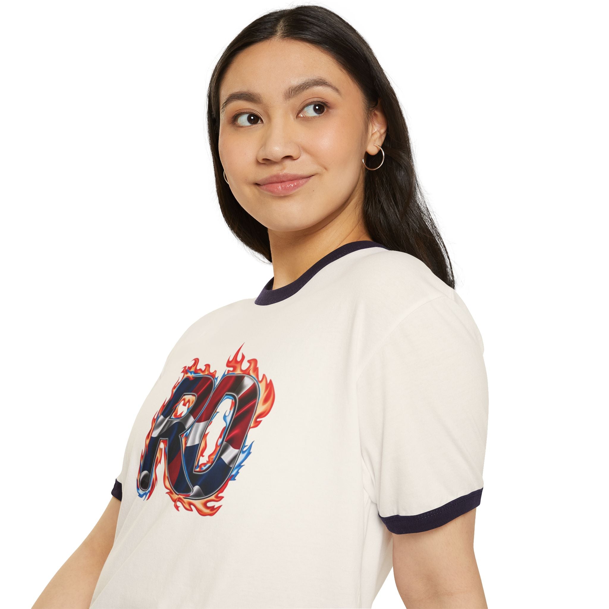 Camiseta unisex de algodón con diseño de llama de República Dominicana - Ropa informal de moda