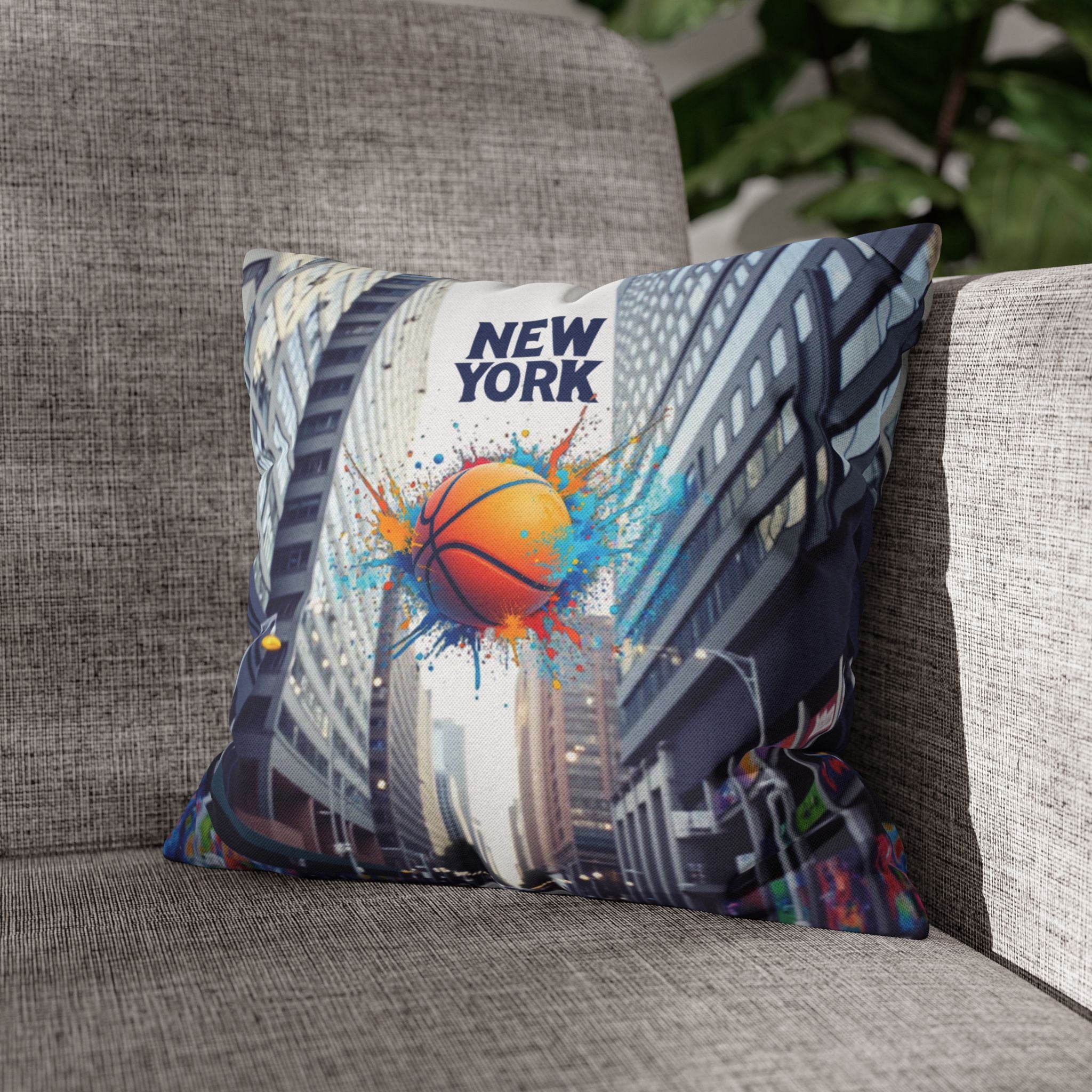 New York Basketball Square Pillowcase