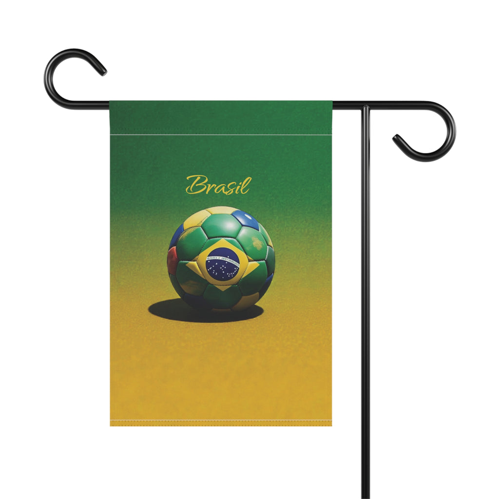Brasil Soccer Garden Flag — Brazil Football Ball Garden Banner
