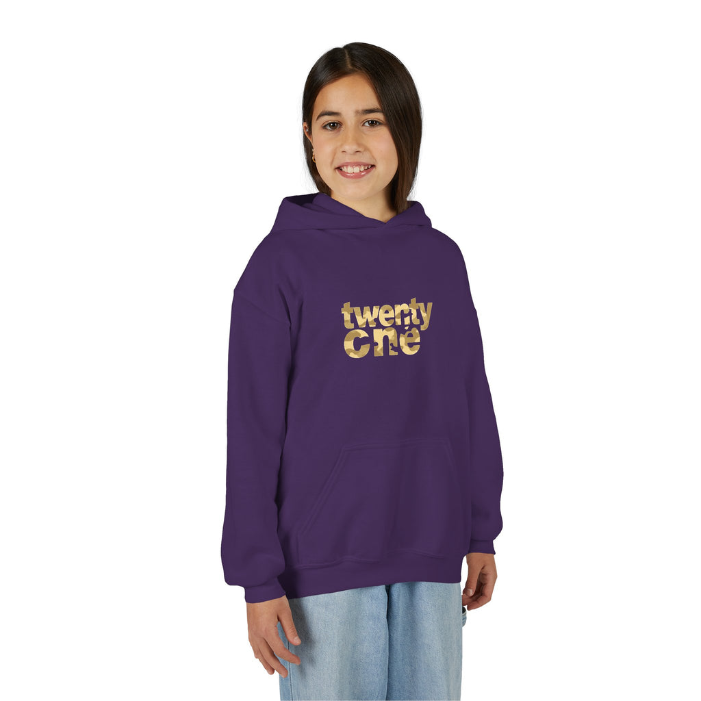 Trendy Youth Hoodie with Glitter Print