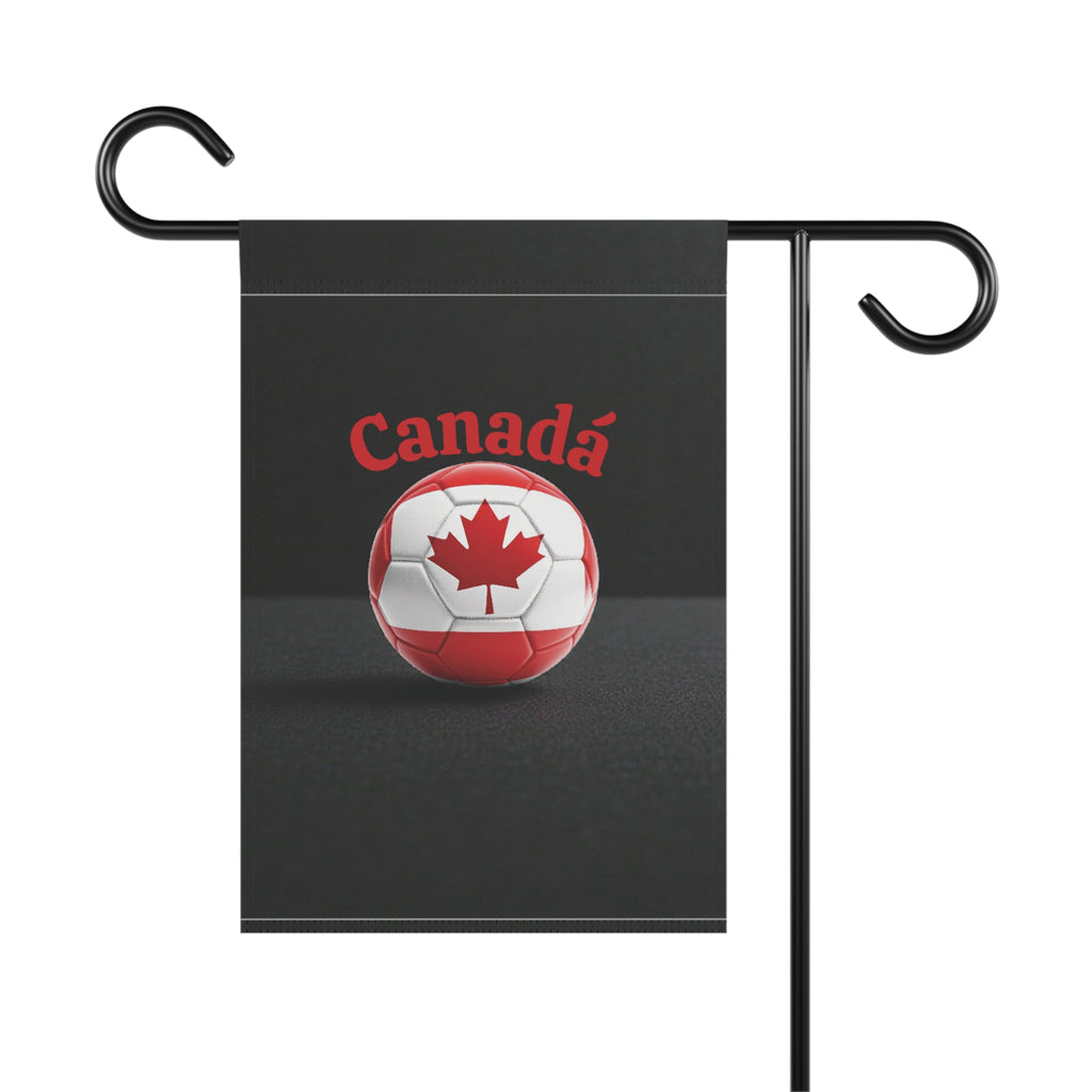 Canada Soccer Garden Flag – Maple Leaf Soccer Ball Garden Banner