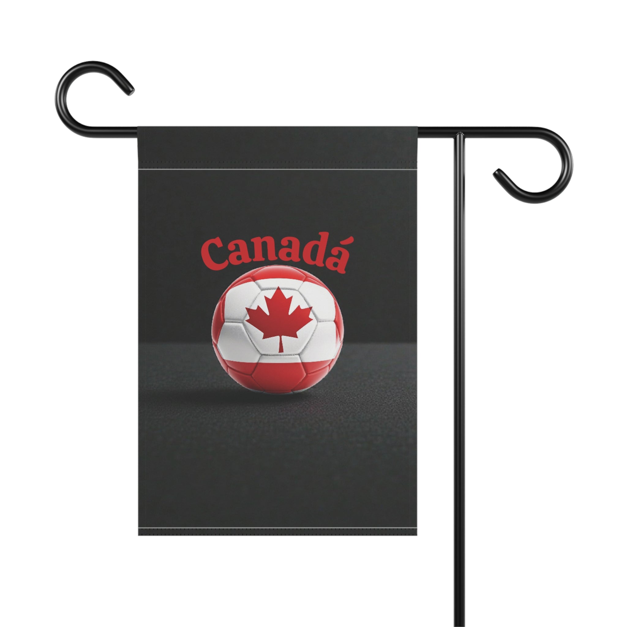Canada Soccer Garden Flag – Maple Leaf Soccer Ball Garden Banner