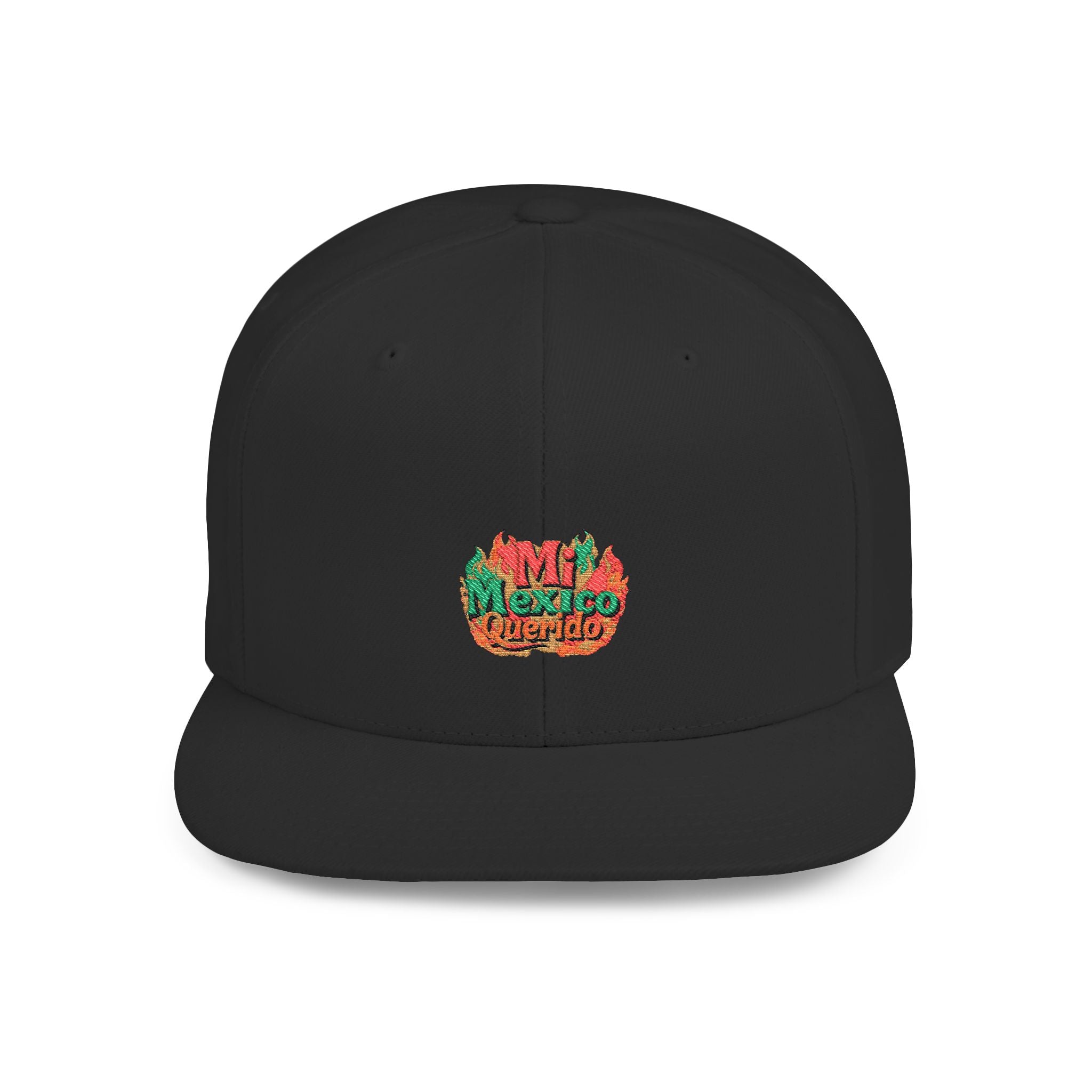 Gorra Snapback de visera plana - Gorra bordada "Mi México Querido" para amantes de la aventura