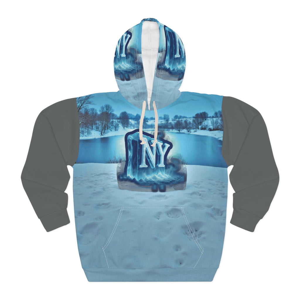 Winter Landscape Unisex Hoodie - New York Graphic Pullover for Him and Her