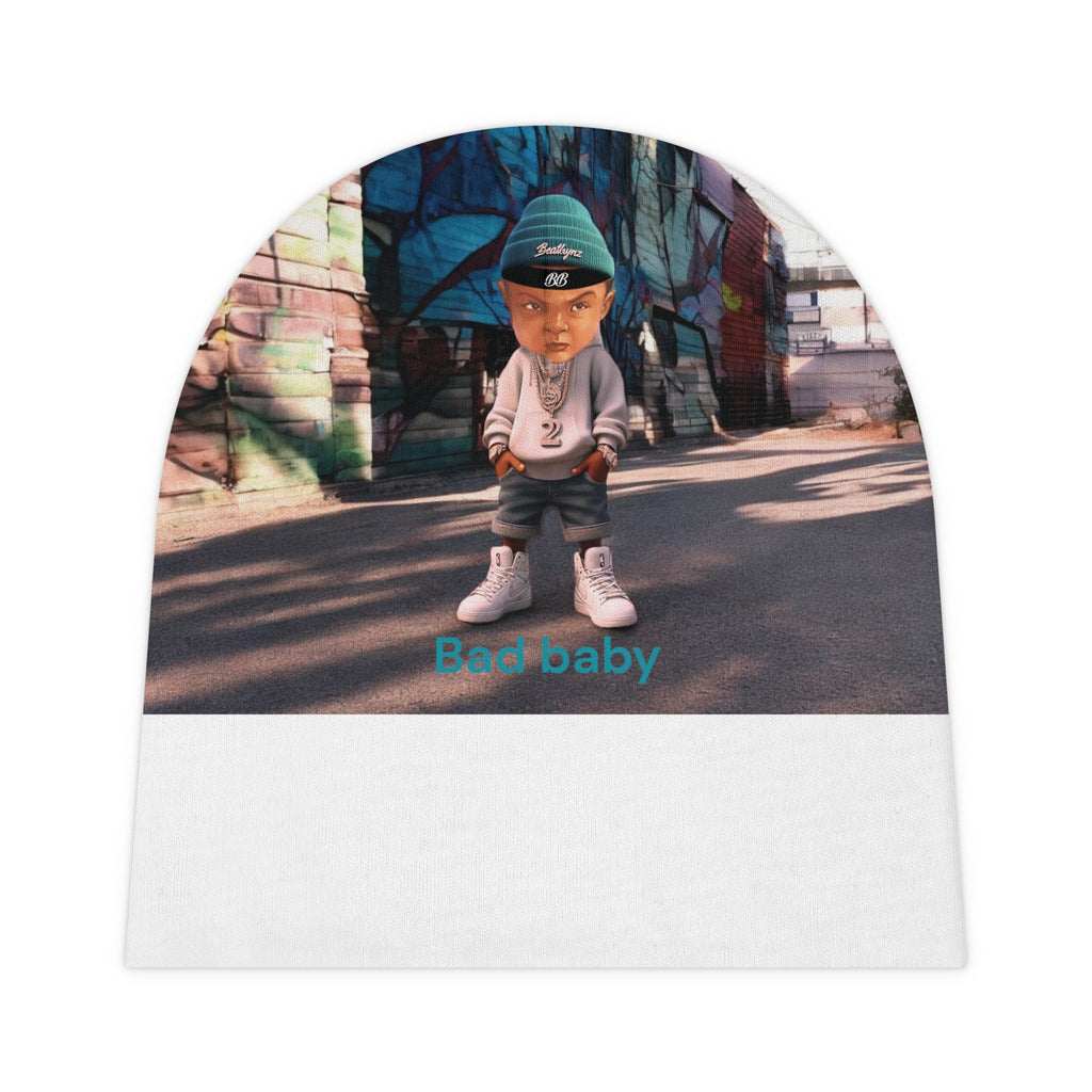 Bad baby Beanie (AOP) ( Background is AI  )Bad baby brand