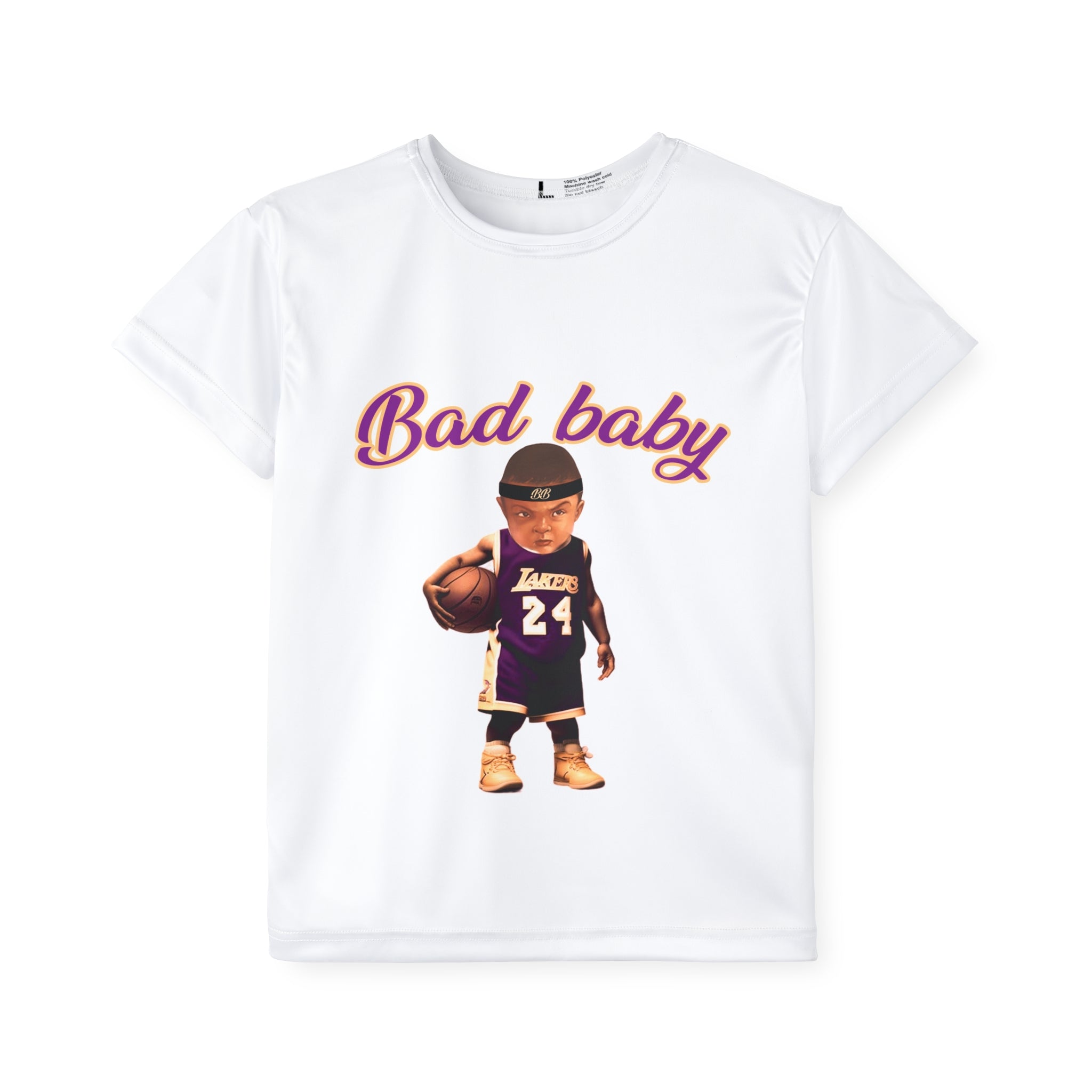 "Bad Baby 24" Kids' T-Shirt — Cartoon Sports Design