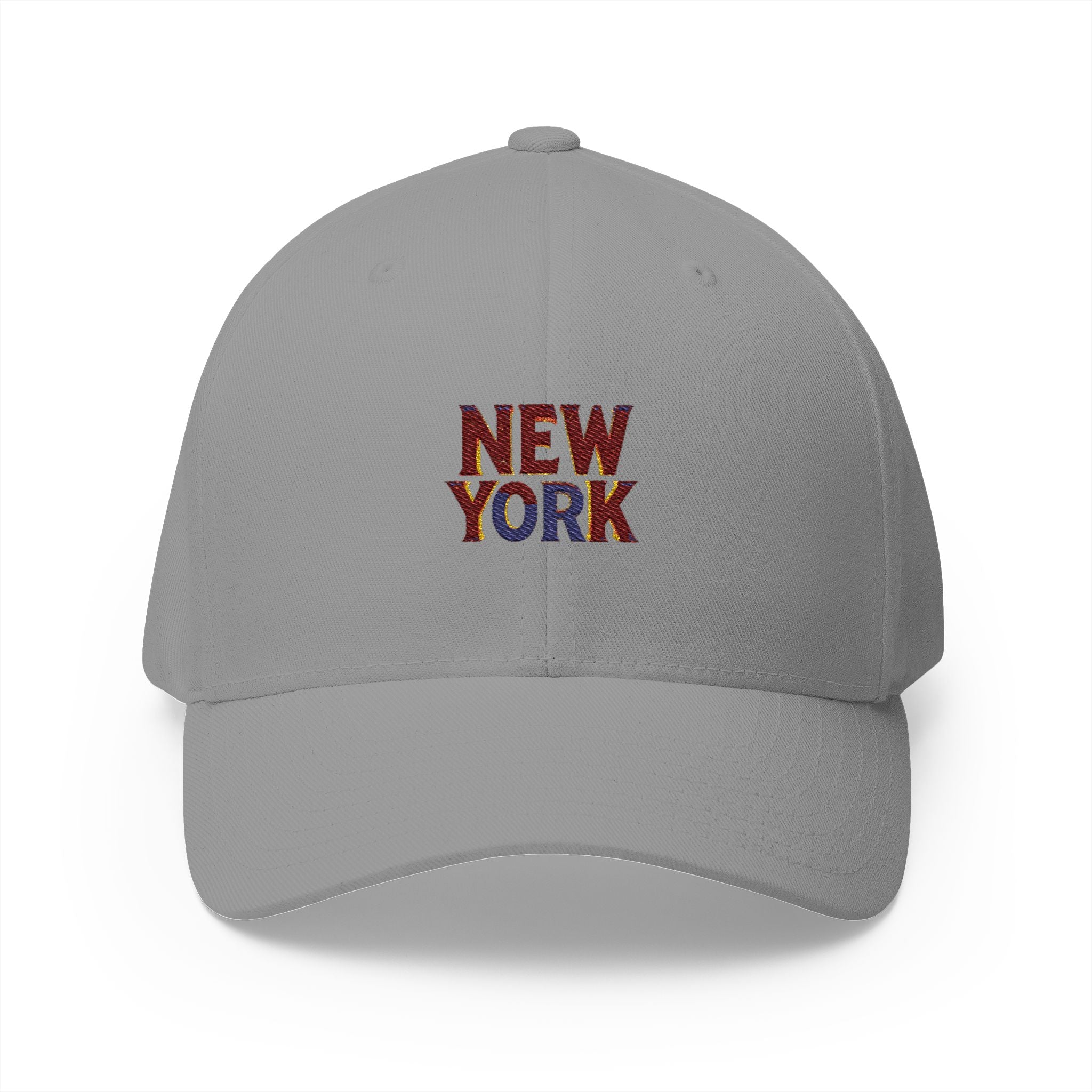 New York Embroidered Cap — Vintage Lettering Structured Hat