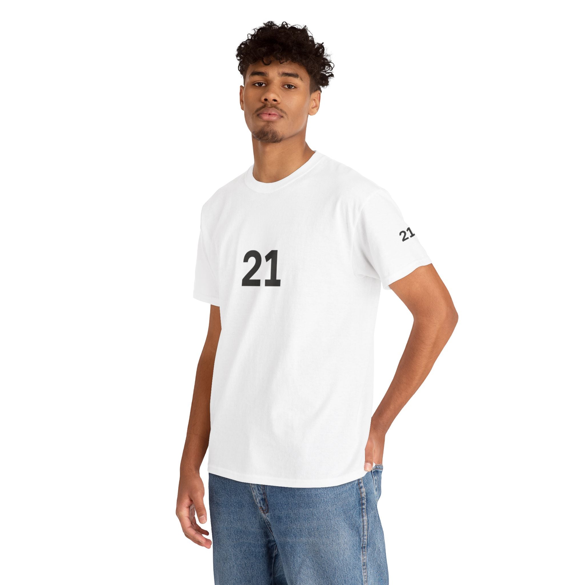Camiseta unisex de camuflaje Puerto Rico #21. Camiseta personalizable con el número 21 para deportes y celebraciones.