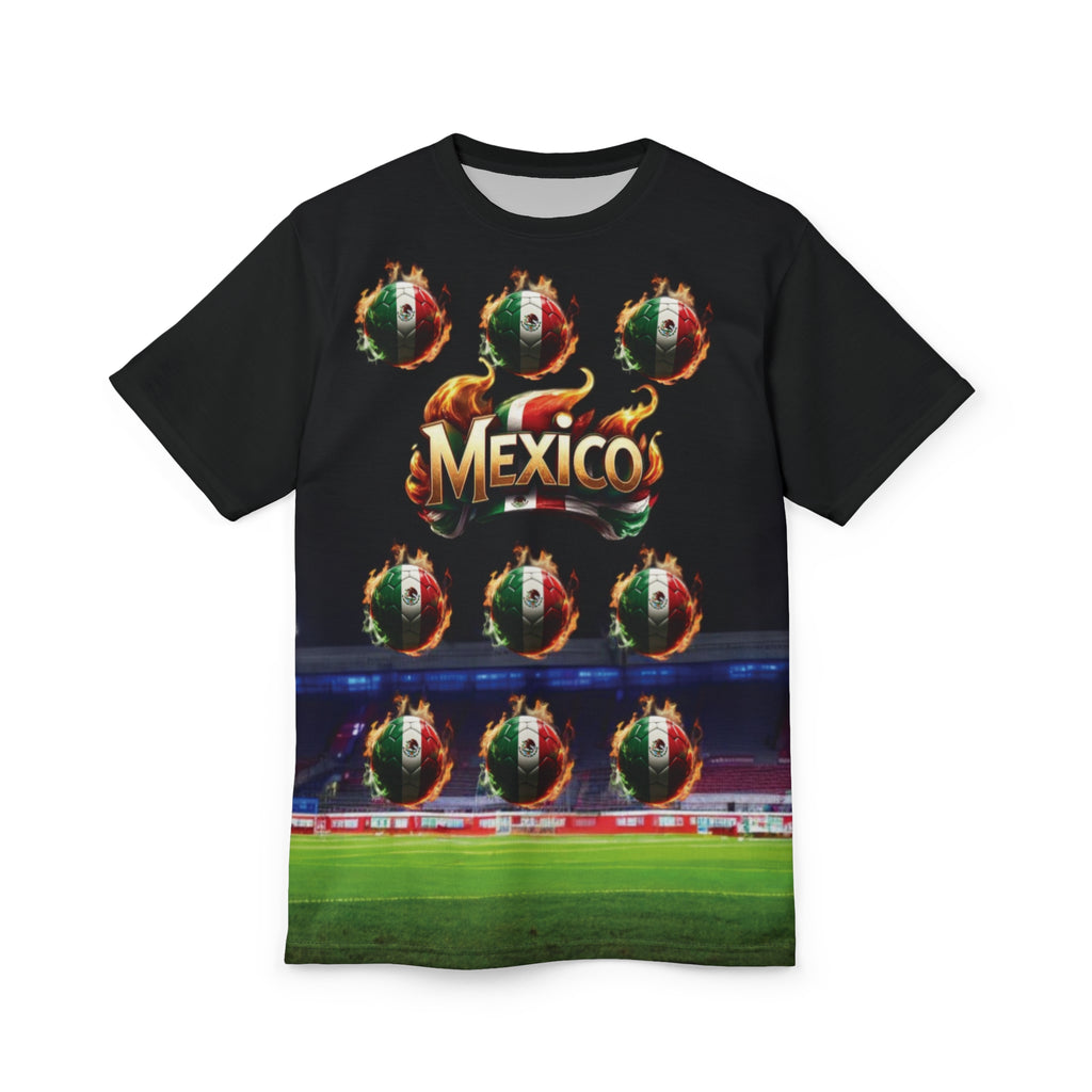 Camiseta "México Fuego Futbolero" - Balones Ardientes y Pasión Tricolor