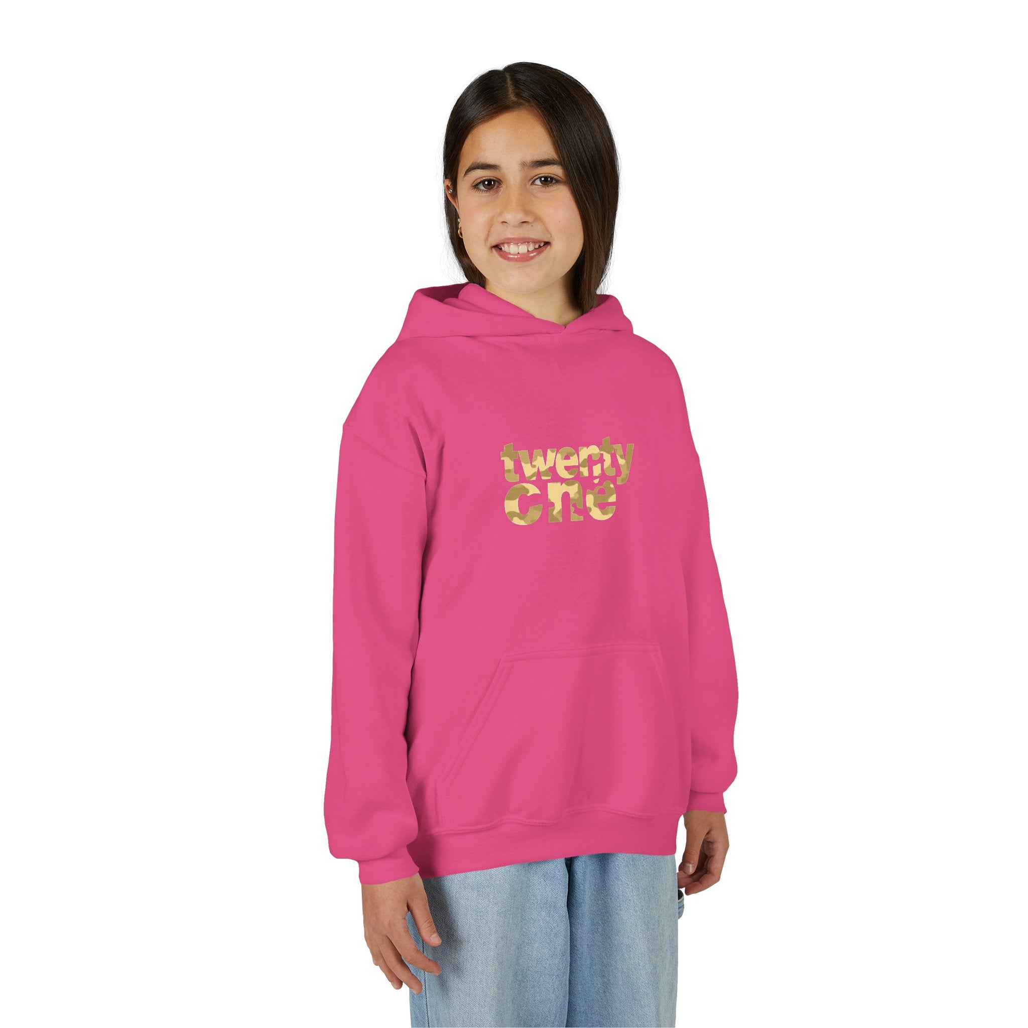 Trendy Youth Hoodie with Glitter Print