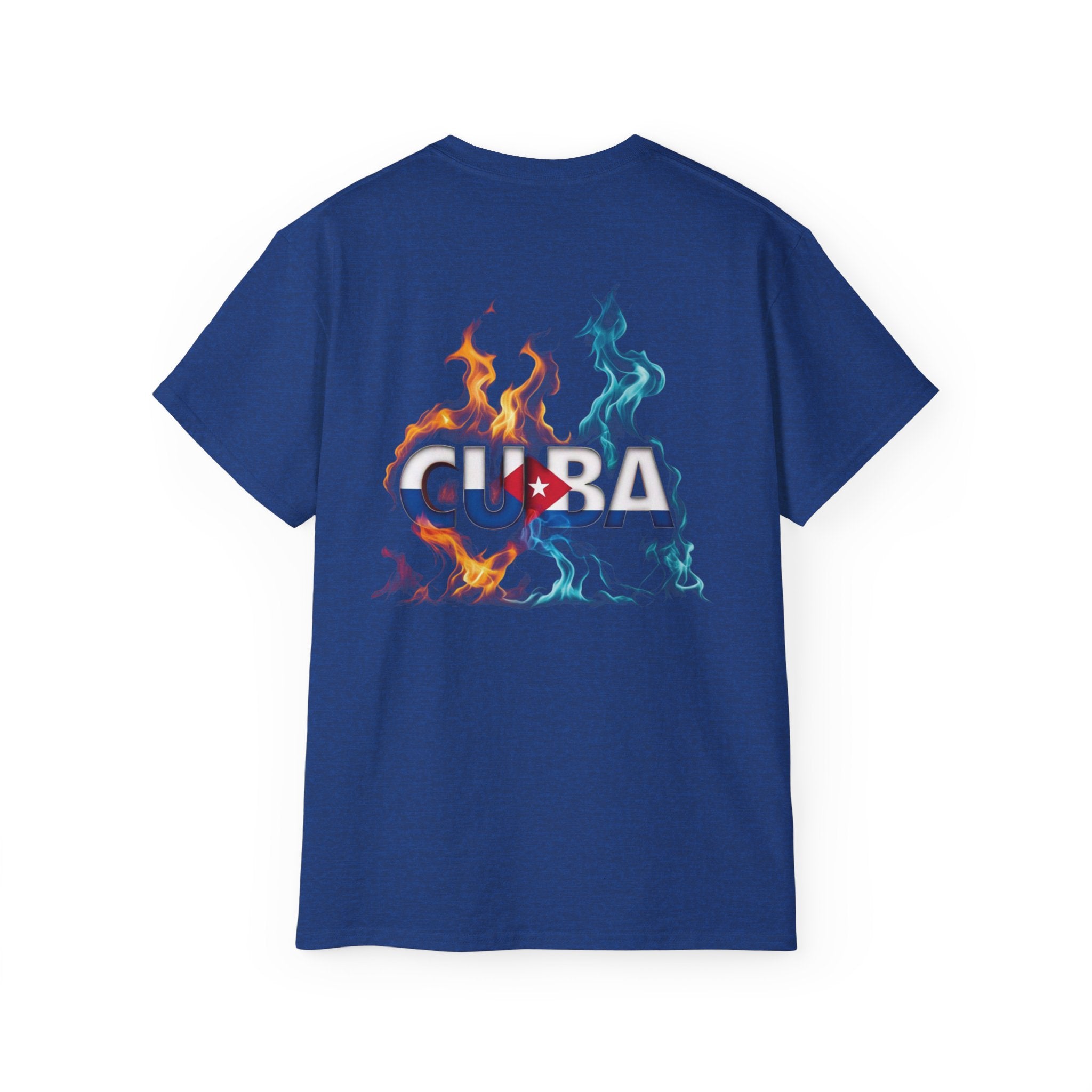Camiseta gráfica con llamas de Cuba