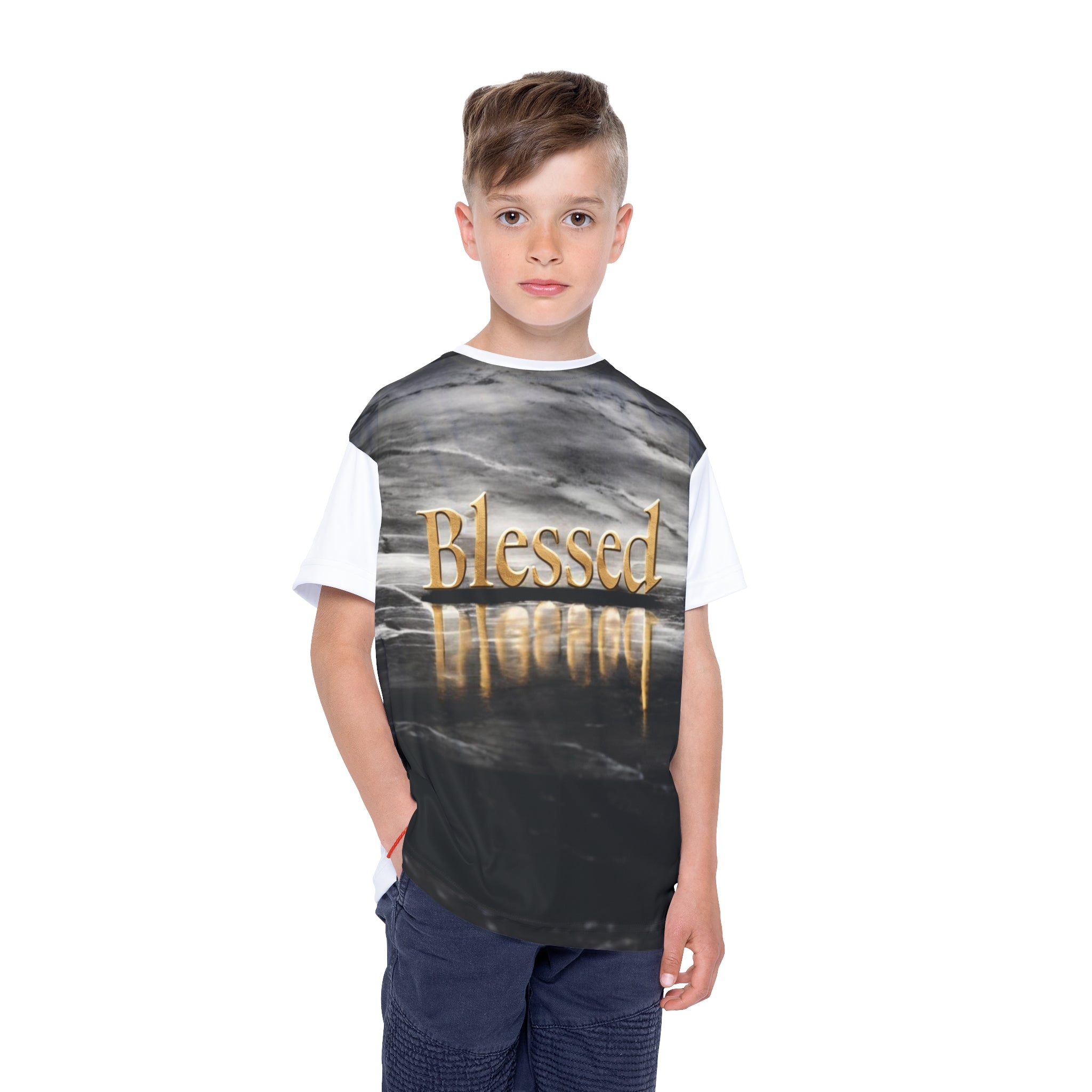Kids T-Shirt, Blessed Graphic Tee for Team Spirit, Youth T-Shirt, Youth Gift
