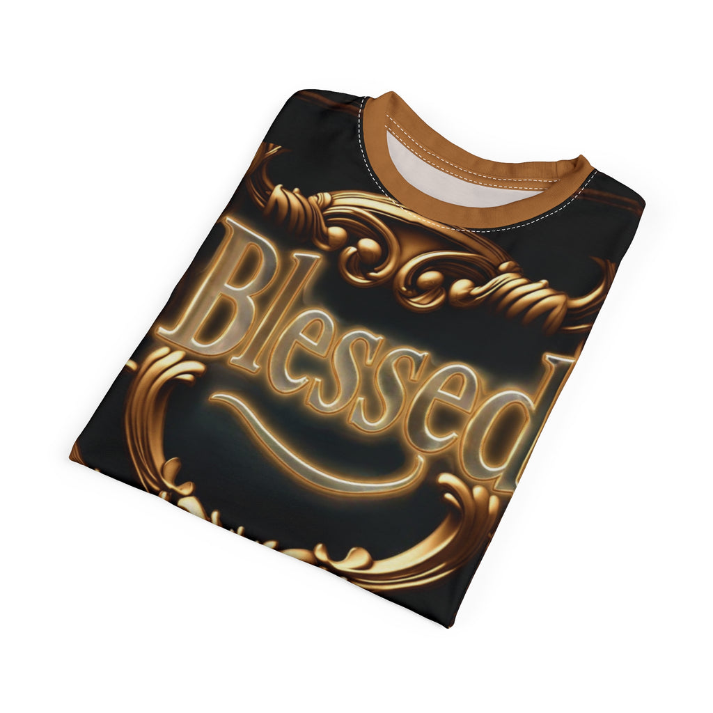 Blessed Unisex Cut &amp; Sew Tee - Custom Graphic T-Shirt for Inspirational Wear, Spiritual Gift, Faith-Based Apparel, Unique Everyday Style