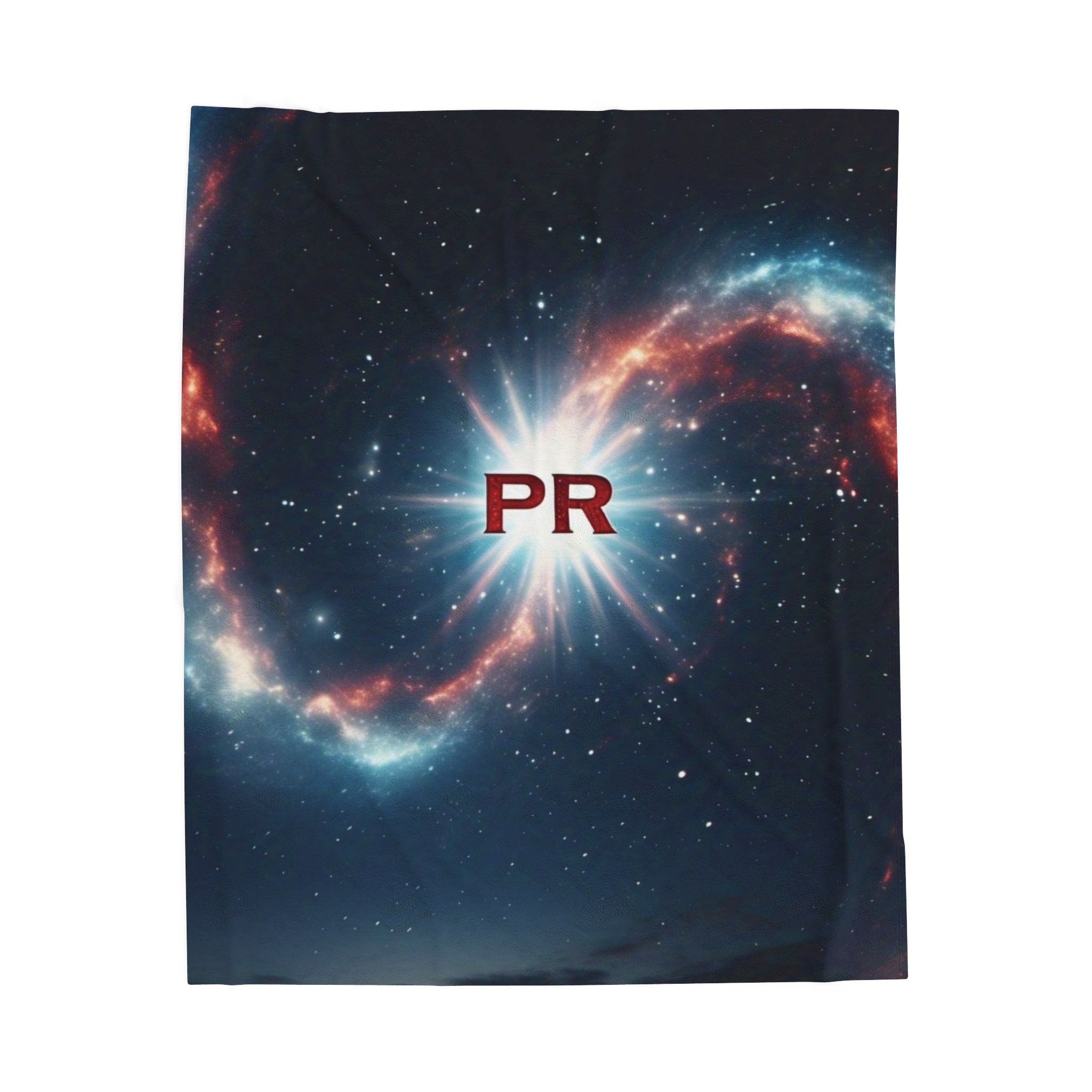 Galaxy Nebula Velveteen Plush Blanket – PR Monogram Space Throw