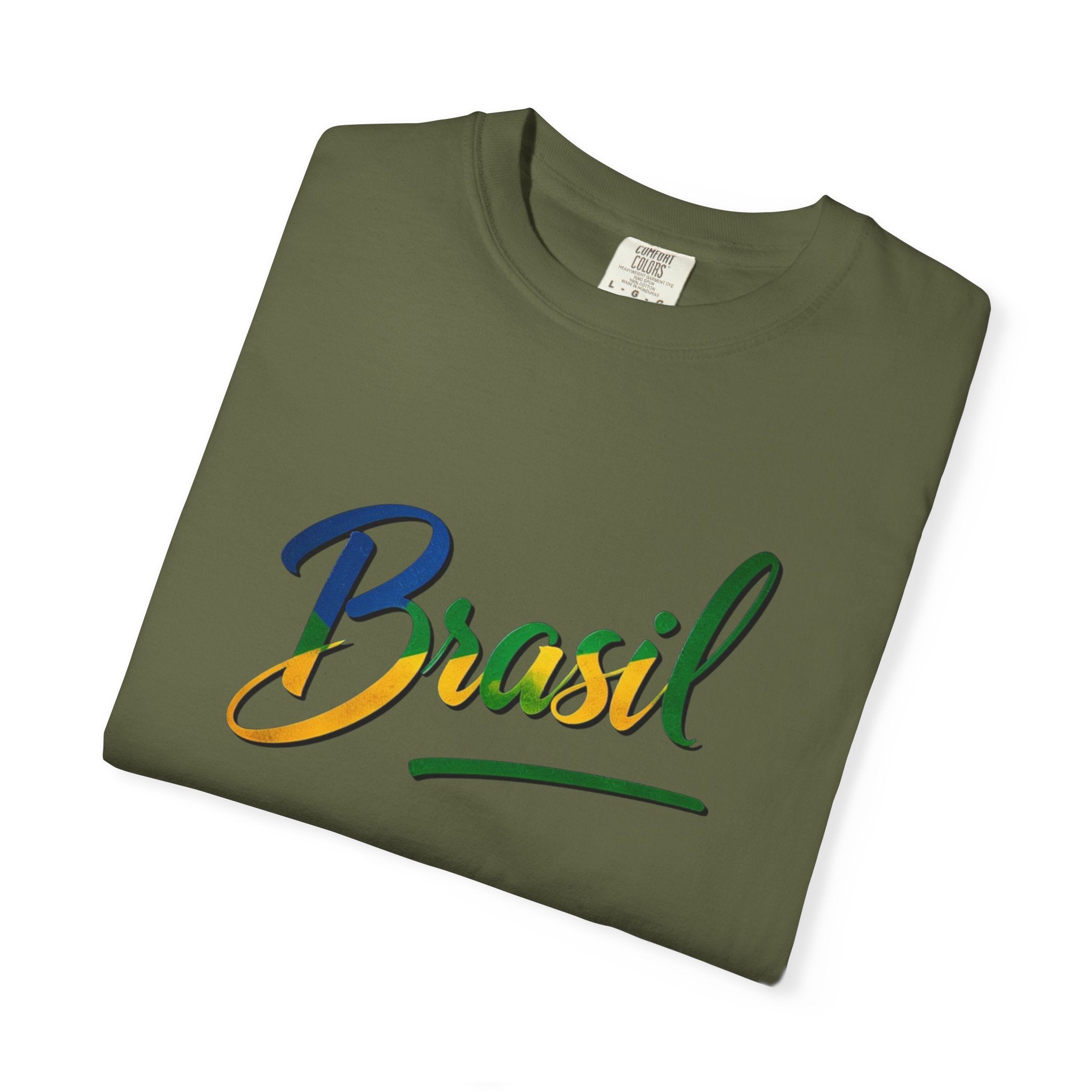 Camiseta Brasil Unissex - Camiseta Casual Tingida para Viajantes e Festividades