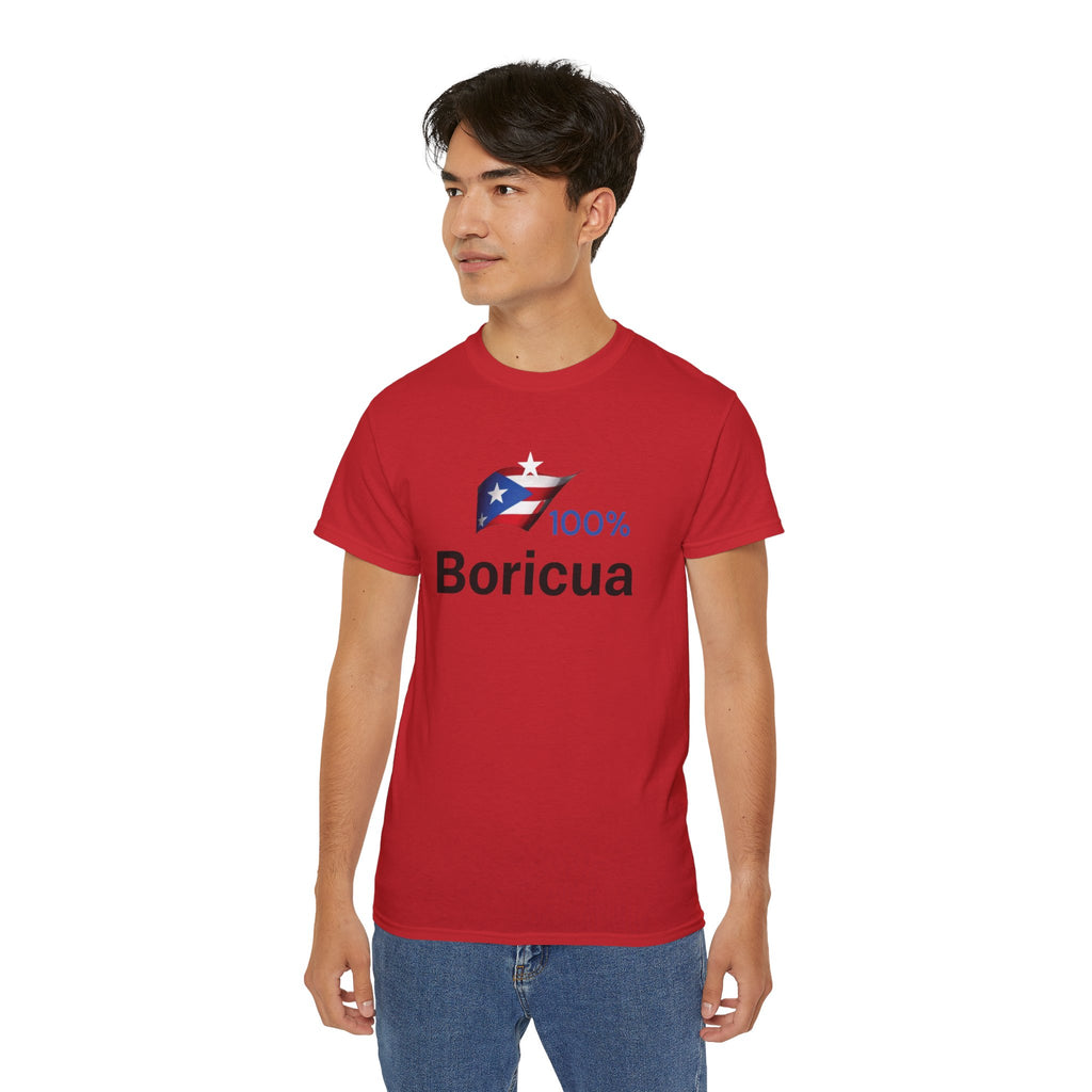 100% Boricua Unisex Ultra Cotton Tee - Celebrating Puerto Rican Pride
